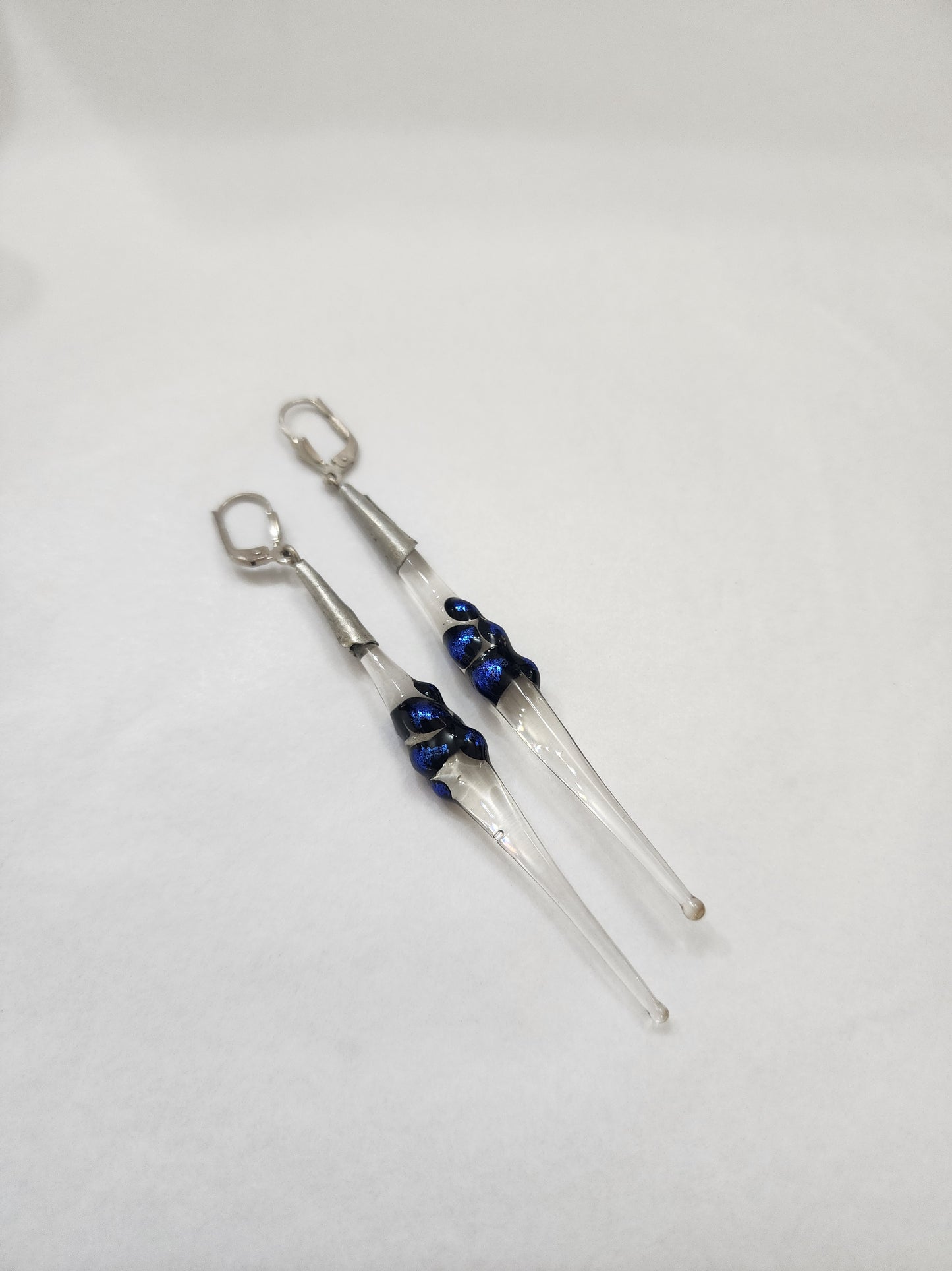 Dichroic Short Fused Teardrop Earring