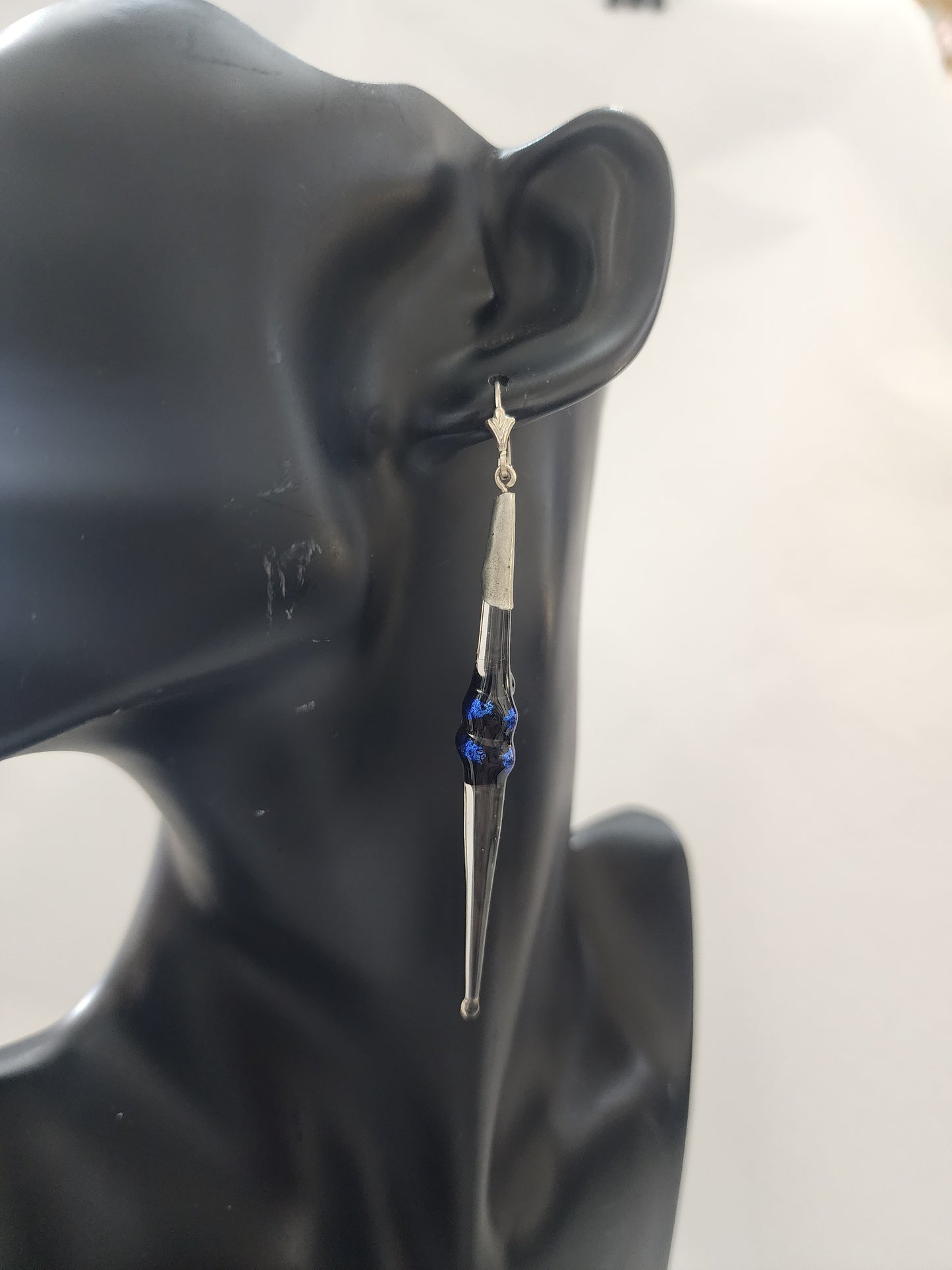 Dichroic Short Fused Teardrop Earring
