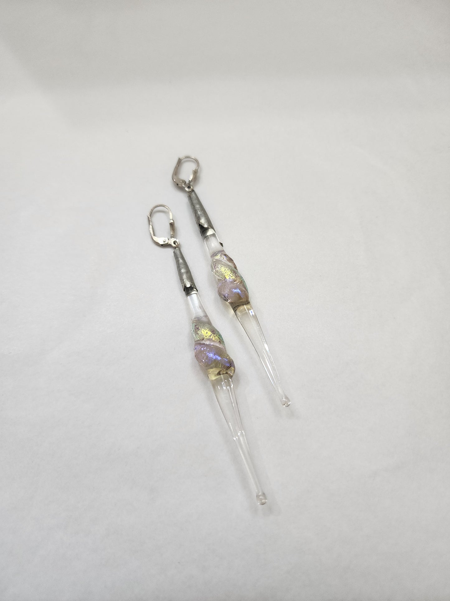 Dichroic Long Fused Longdrop Earring
