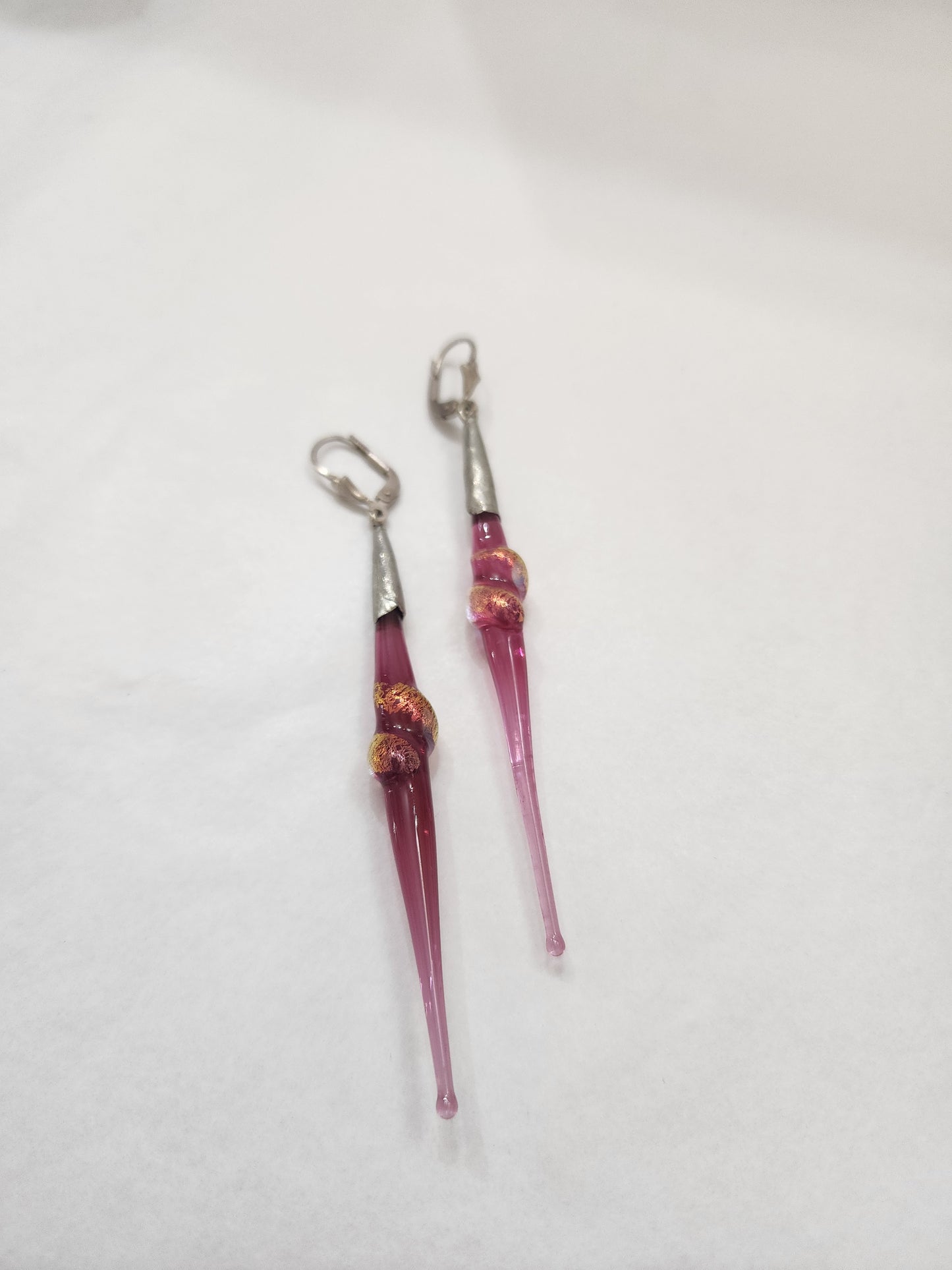 Dichroic Long Fused Longdrop Earring
