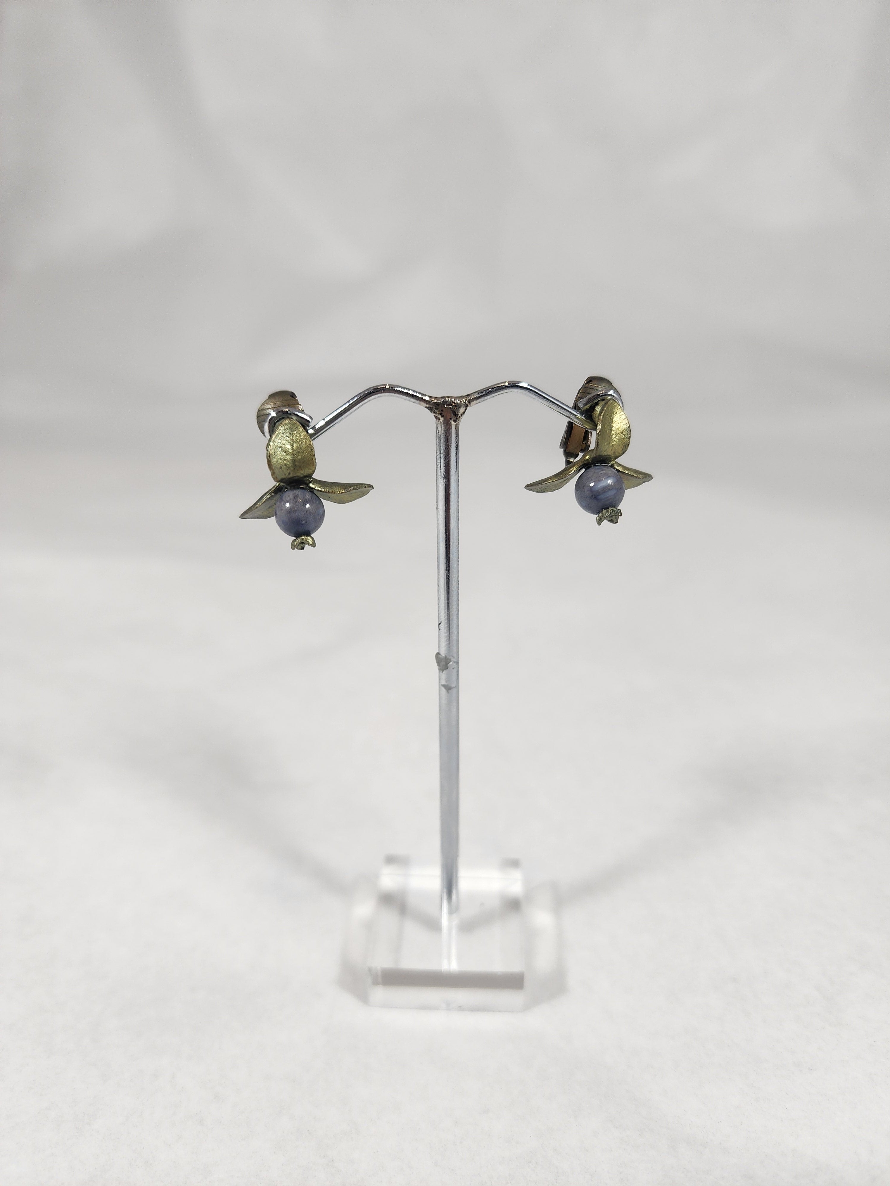 Blueberry Clip On Earring