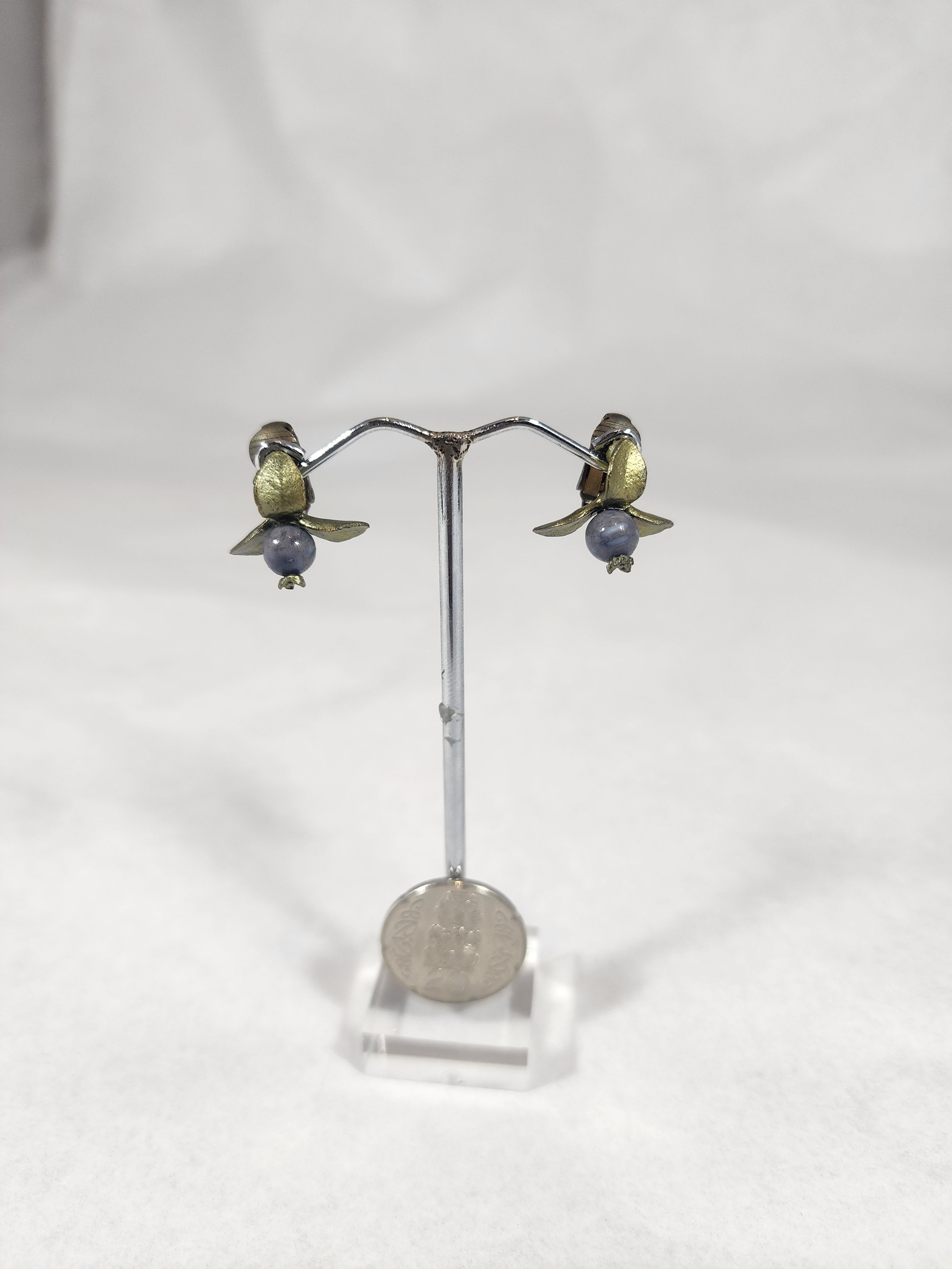 Blueberry Clip On Earring