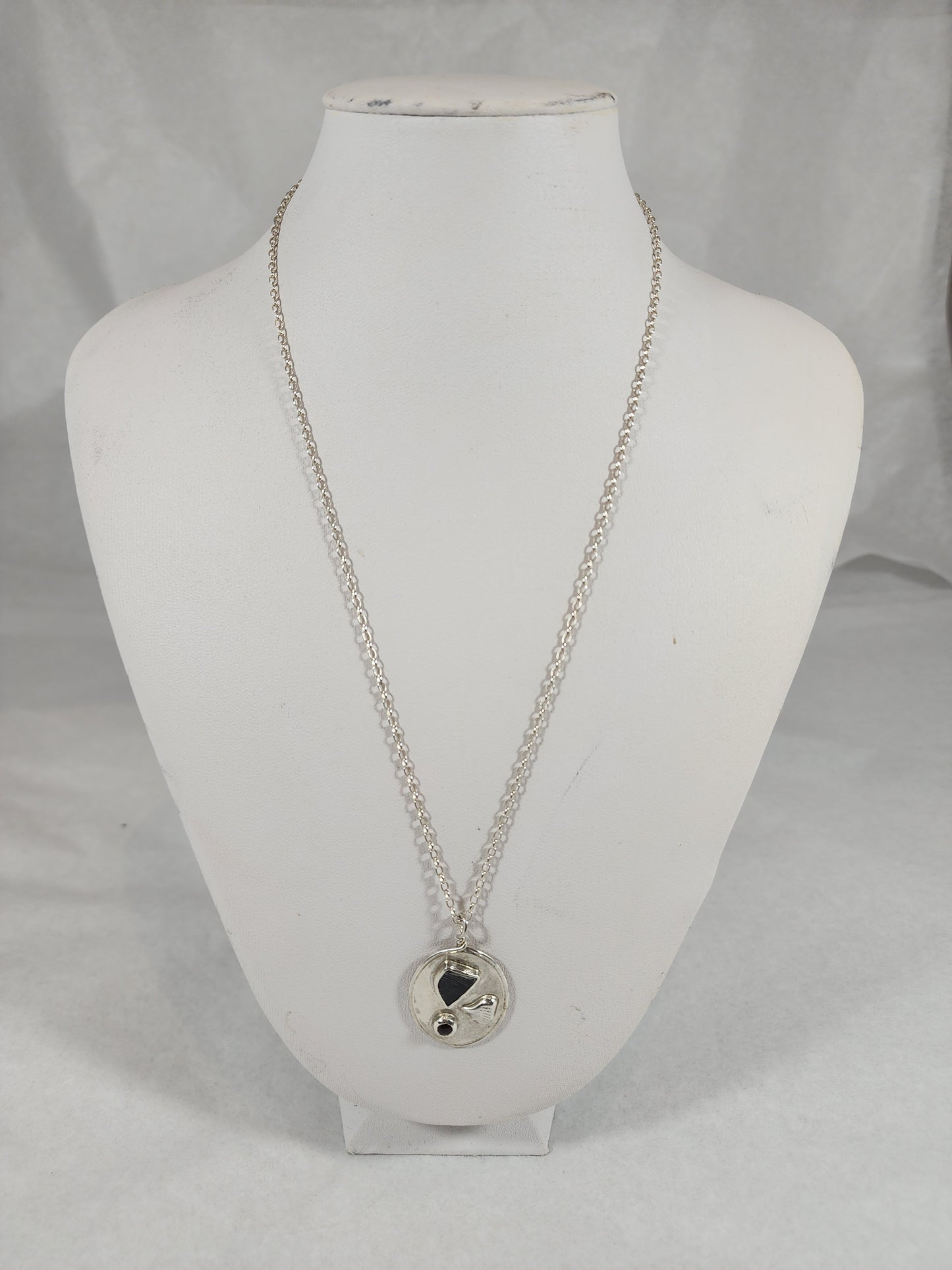 Pink Tourmaline Shell Fragment - Necklace