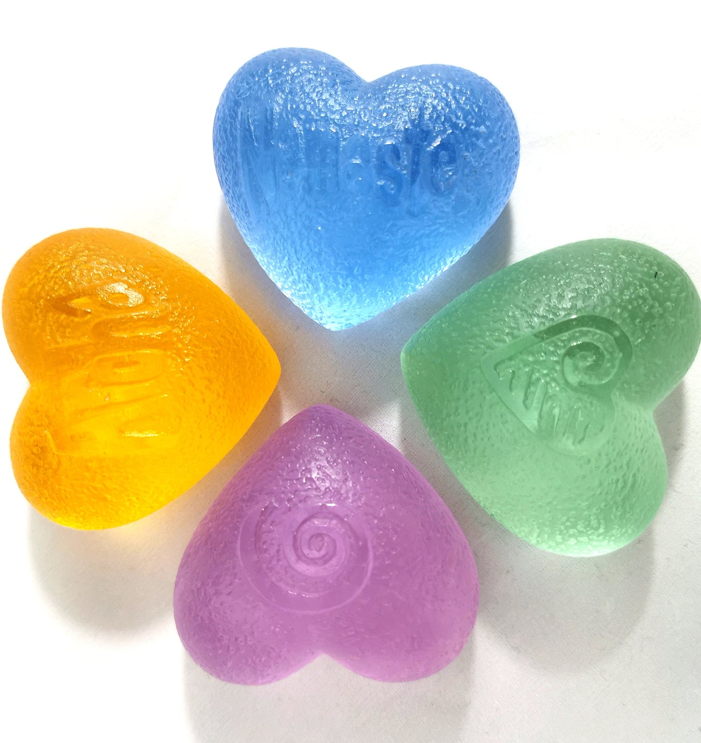 Cast Glass Hearts