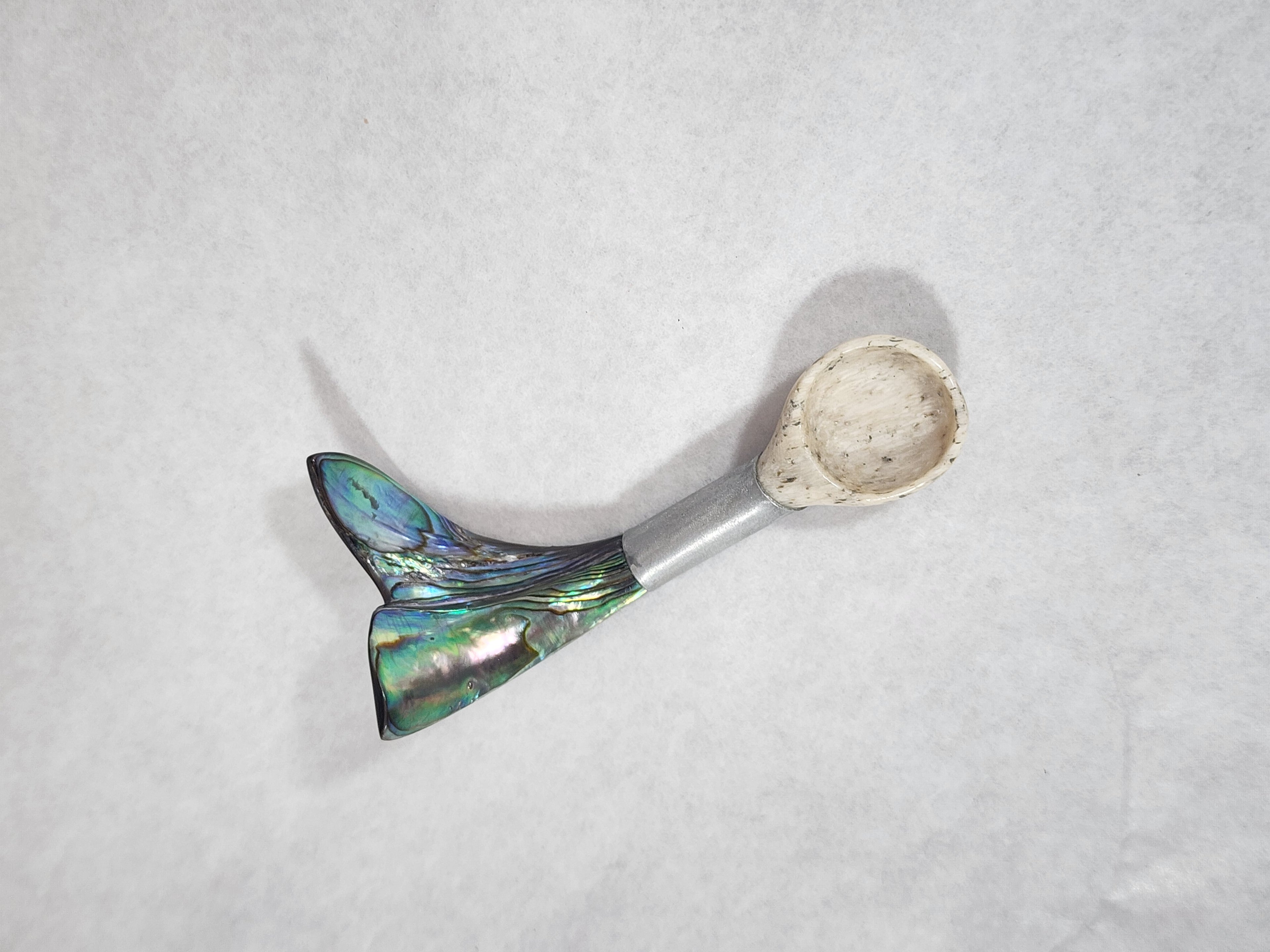 Spoon - Whale Bone with Paua Rib
