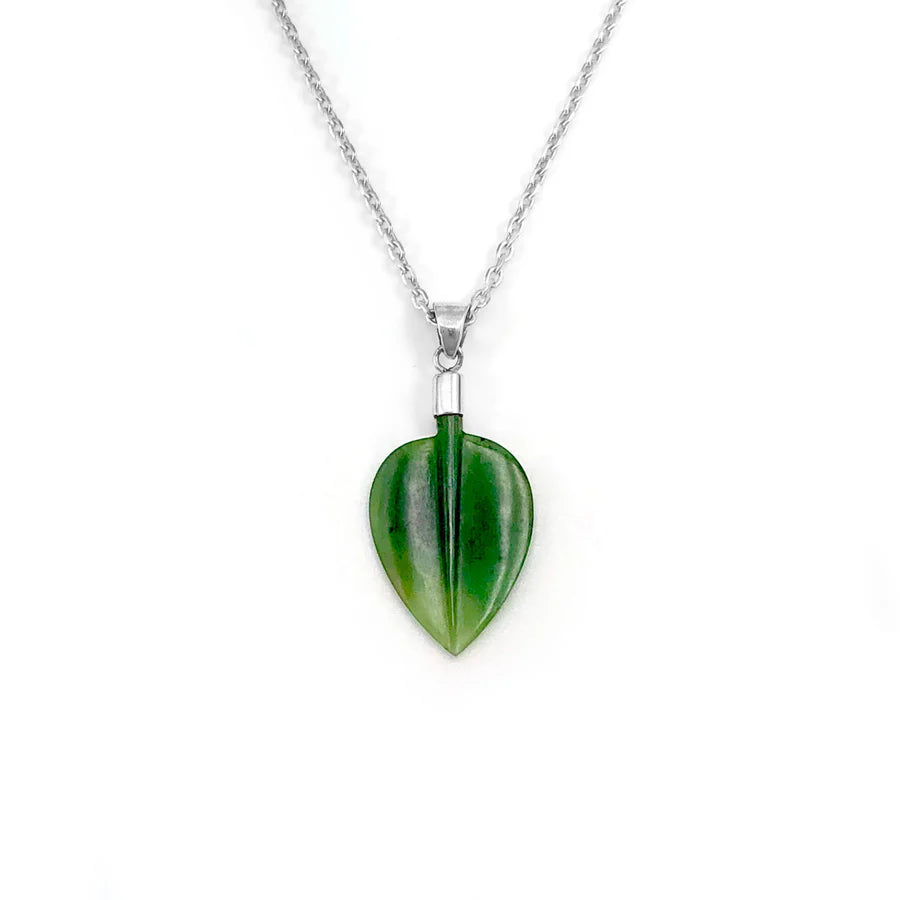 Leaf Charm Necklace - Pounamu