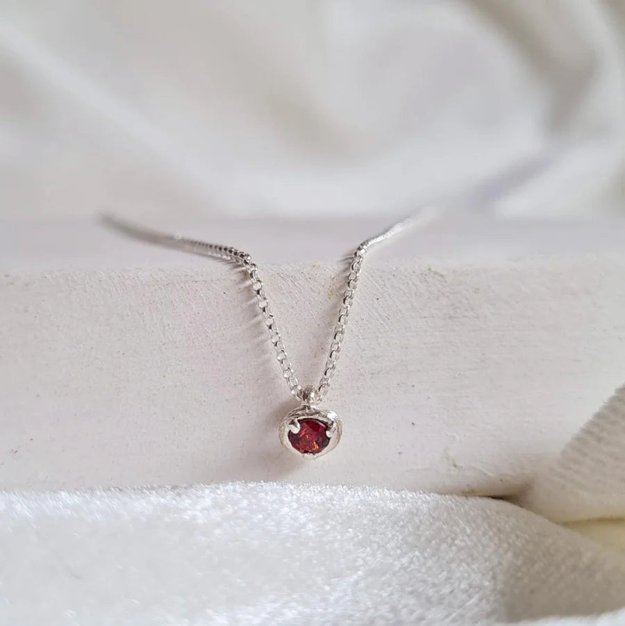 Briar Bud Necklace - with Rodolite Garnet