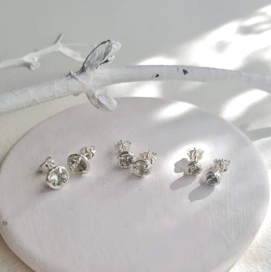 Briar Bud Studs - Green Quartz