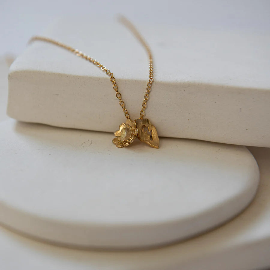 Briar Flower & Leaf Necklace