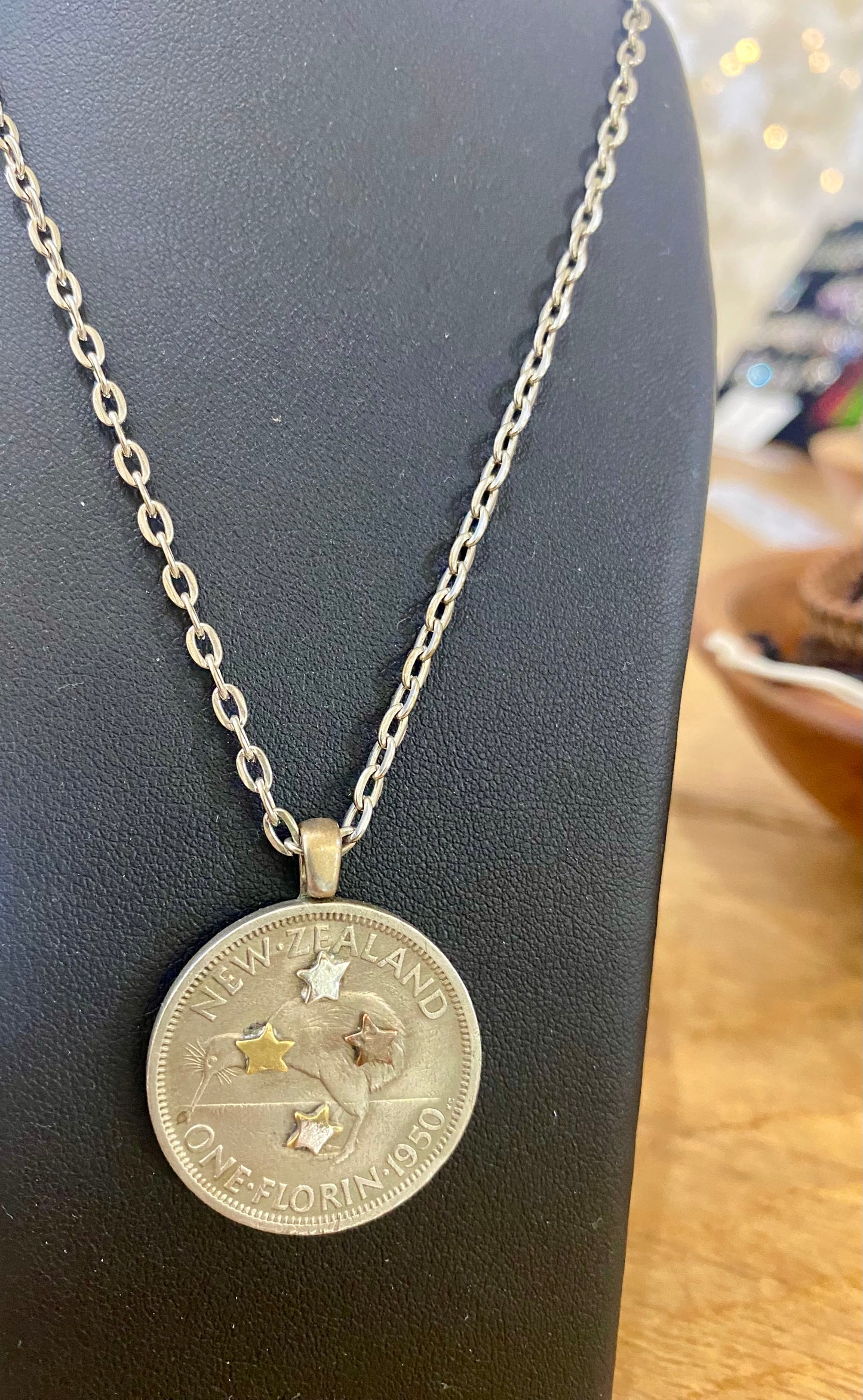 One Florin Coin Pendant with Southern Cross