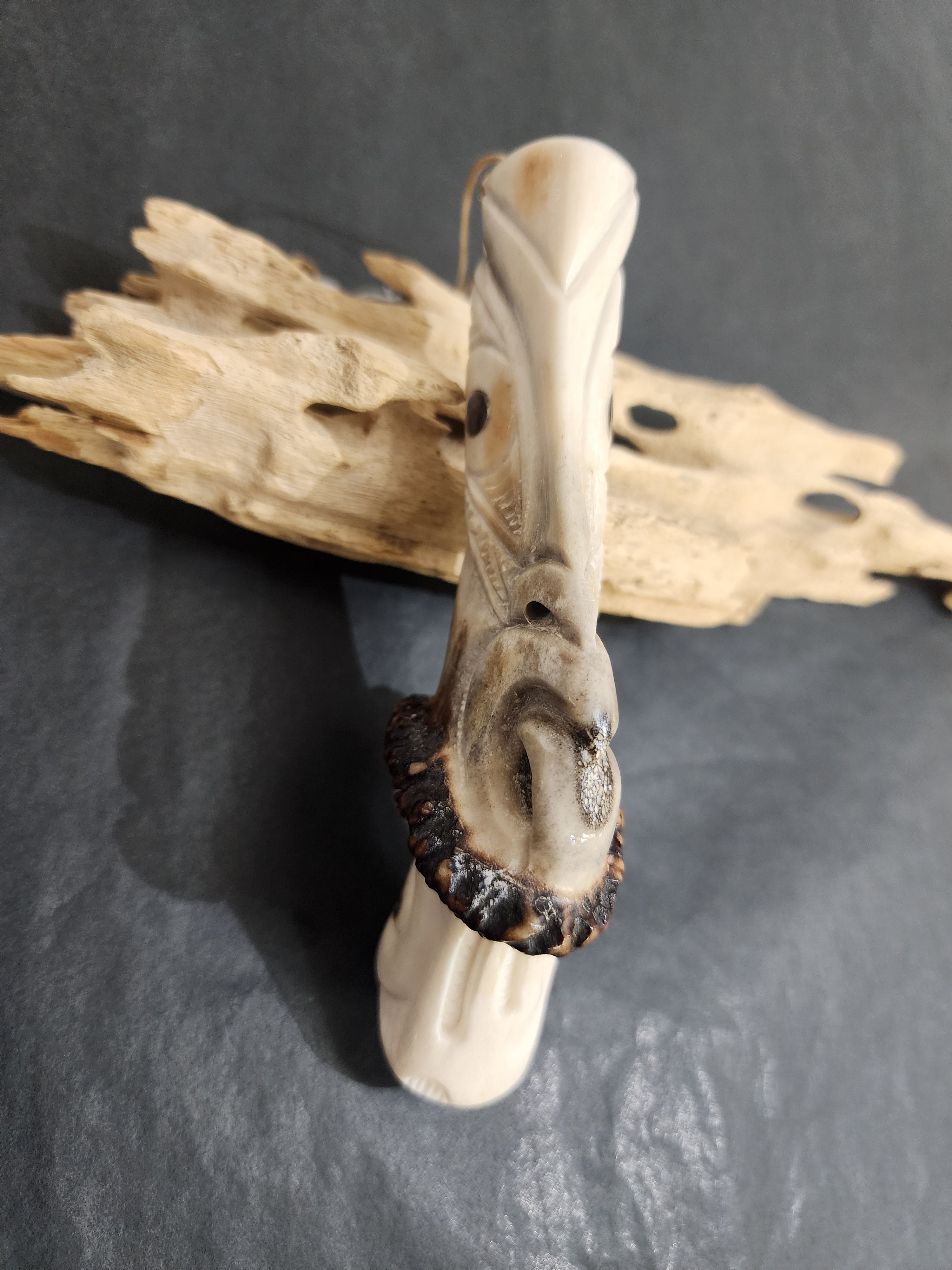 Tiki with Raw Edge - Deer Antler