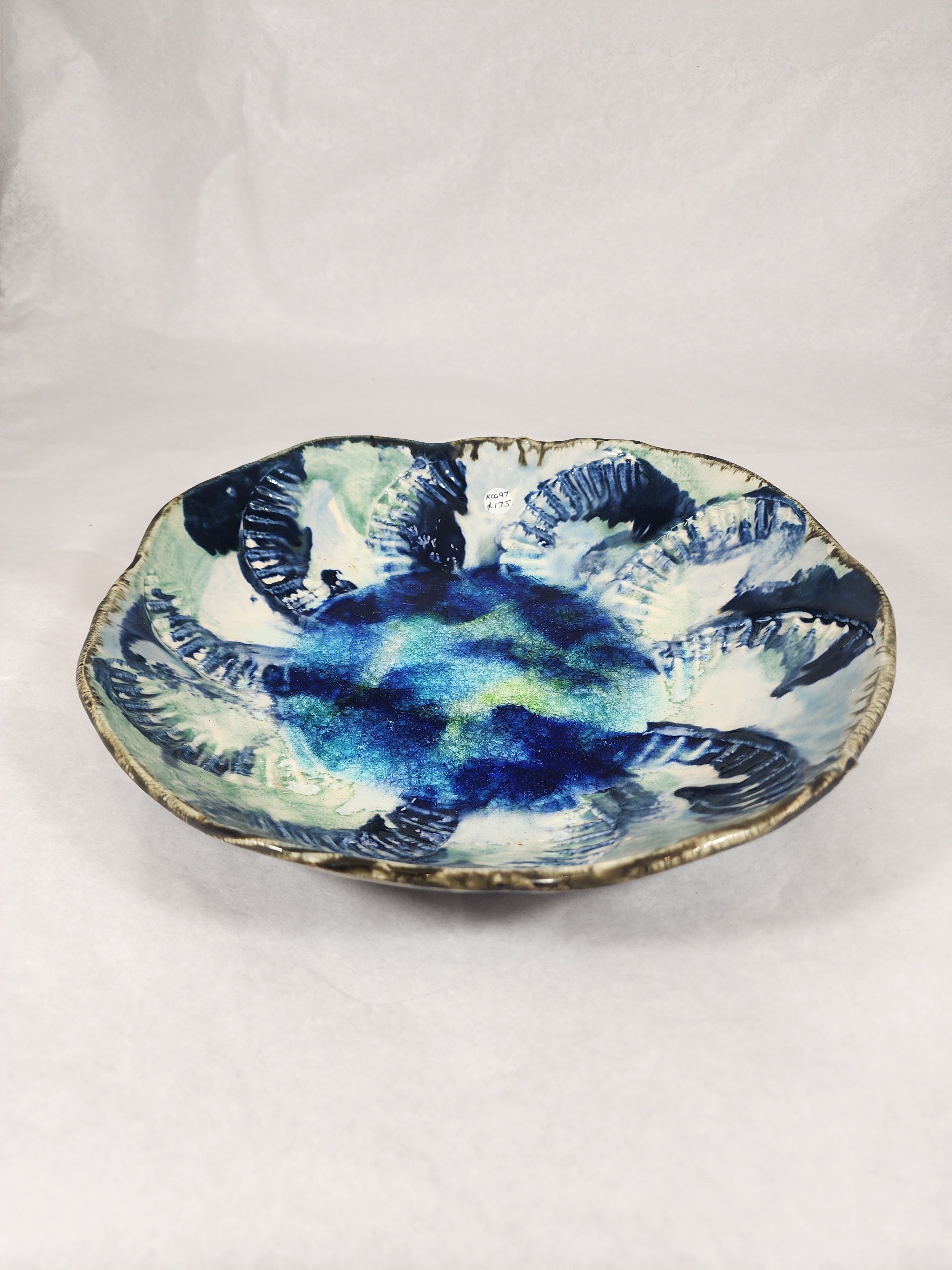 Big Blue Swirl Plate