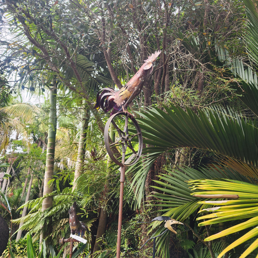 Rooster on Wheel