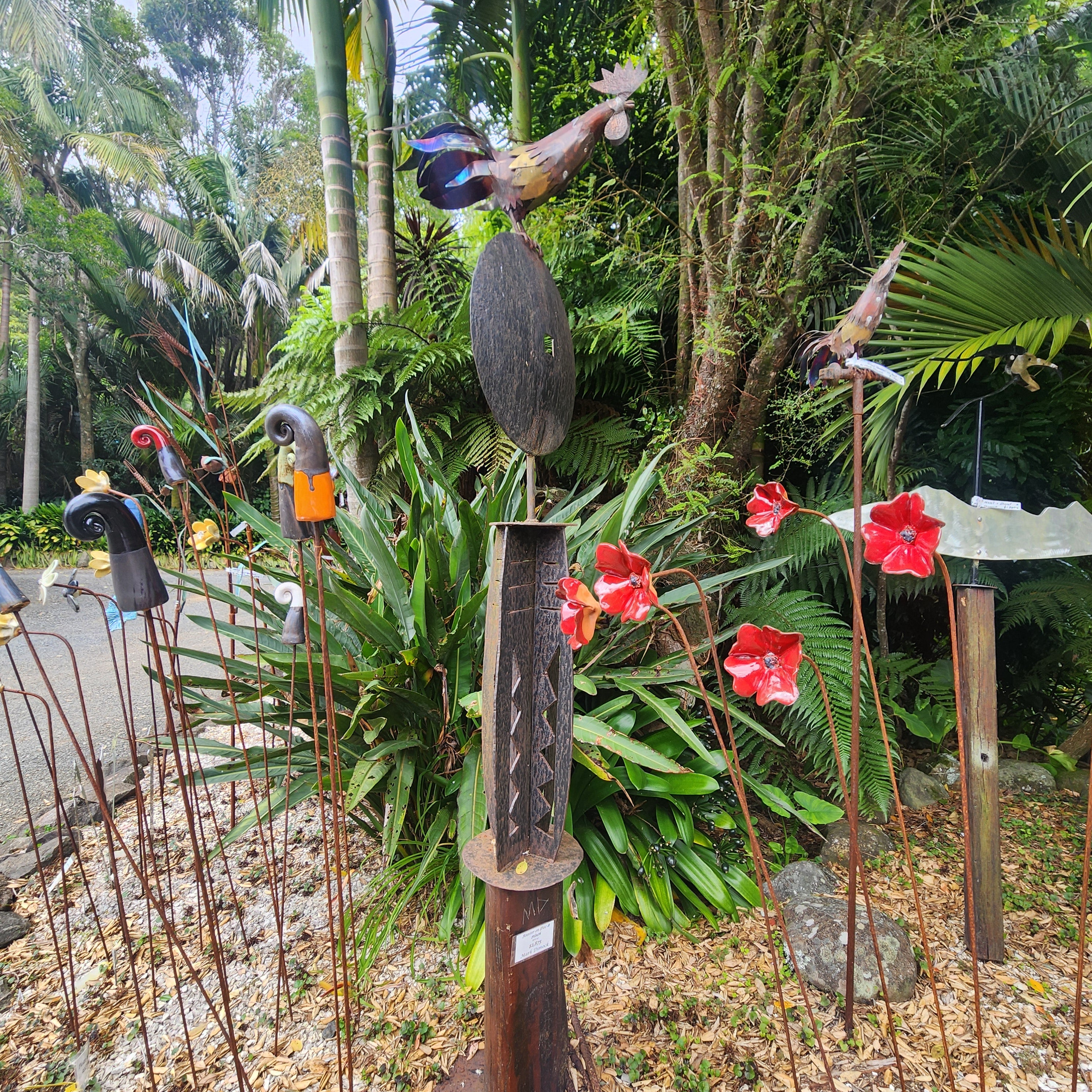 Rooster on Disc & Plinth