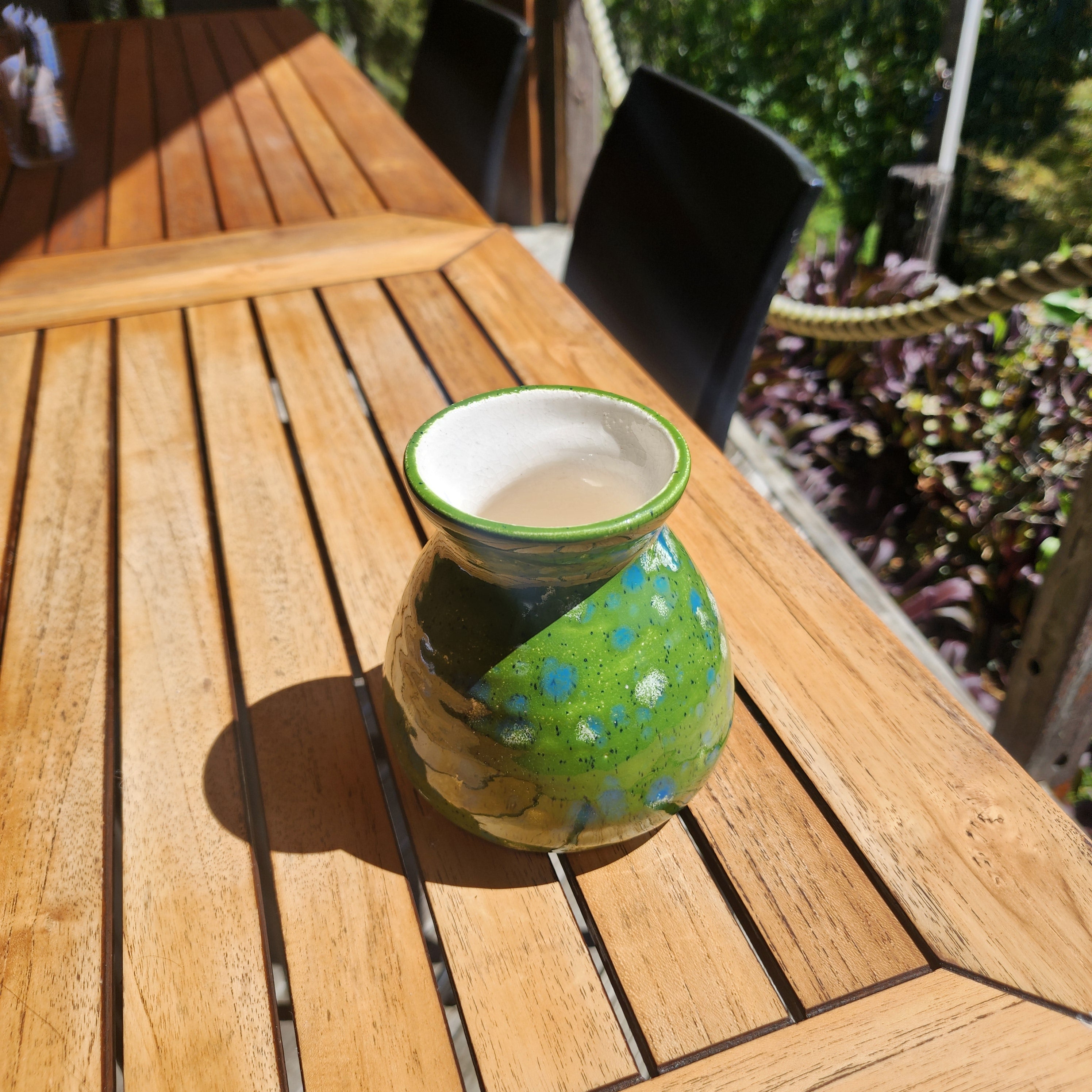 Green - Speckled Vase