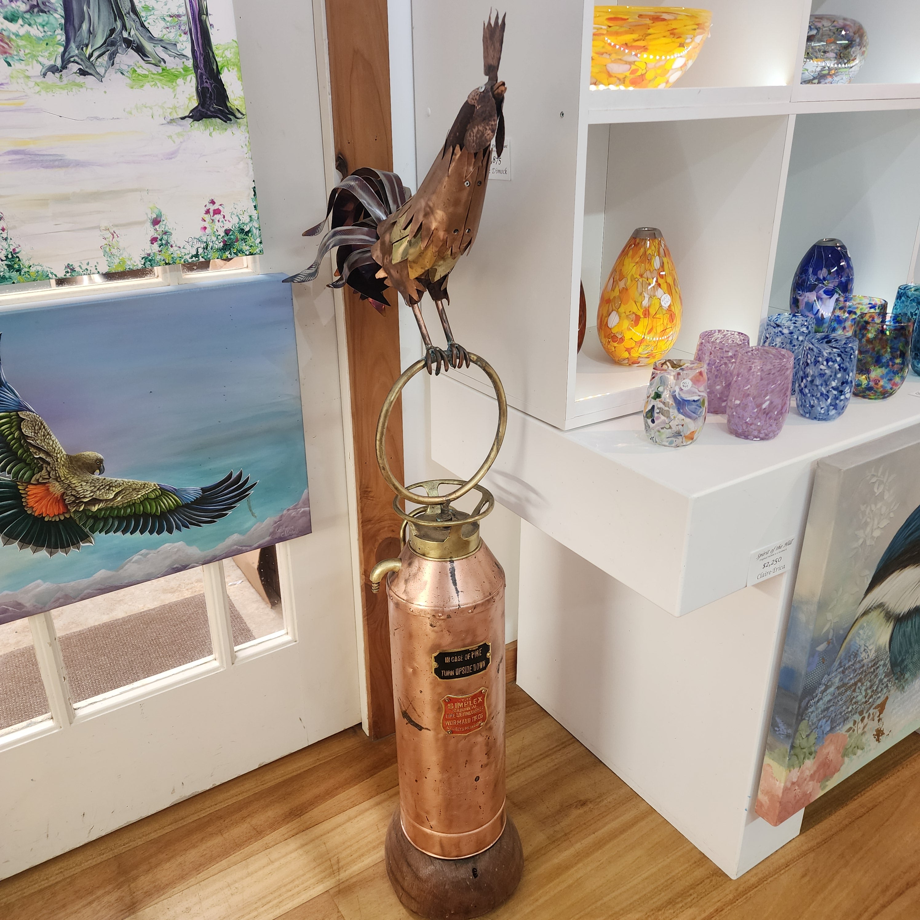 Rooster on Fire Hydrant