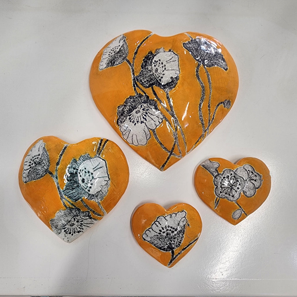 Hearts - Ceramic Wall Hanging