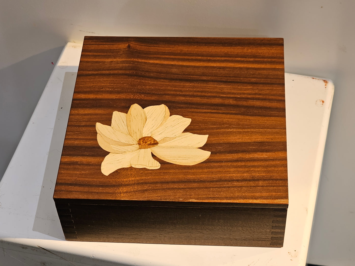 Lotus Flower Treasure Box - SOLD