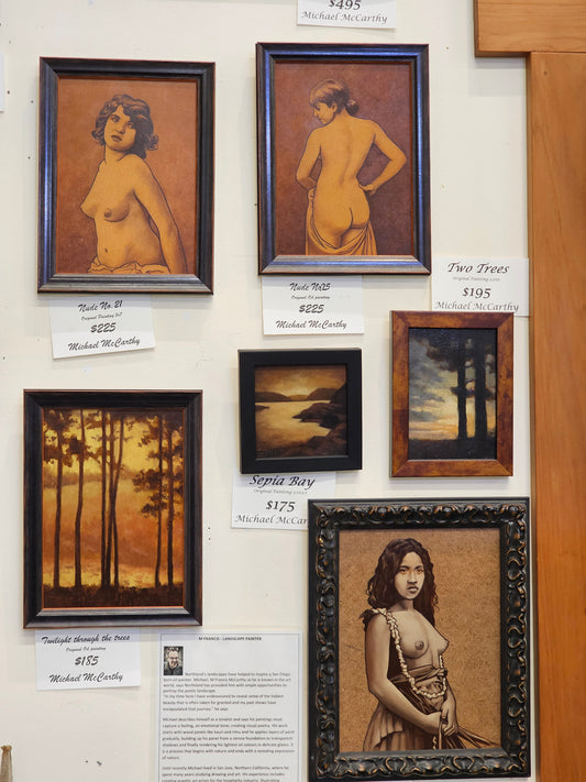 Micheal McCarthy Framed original oil paintings - warning Nudes! from $175