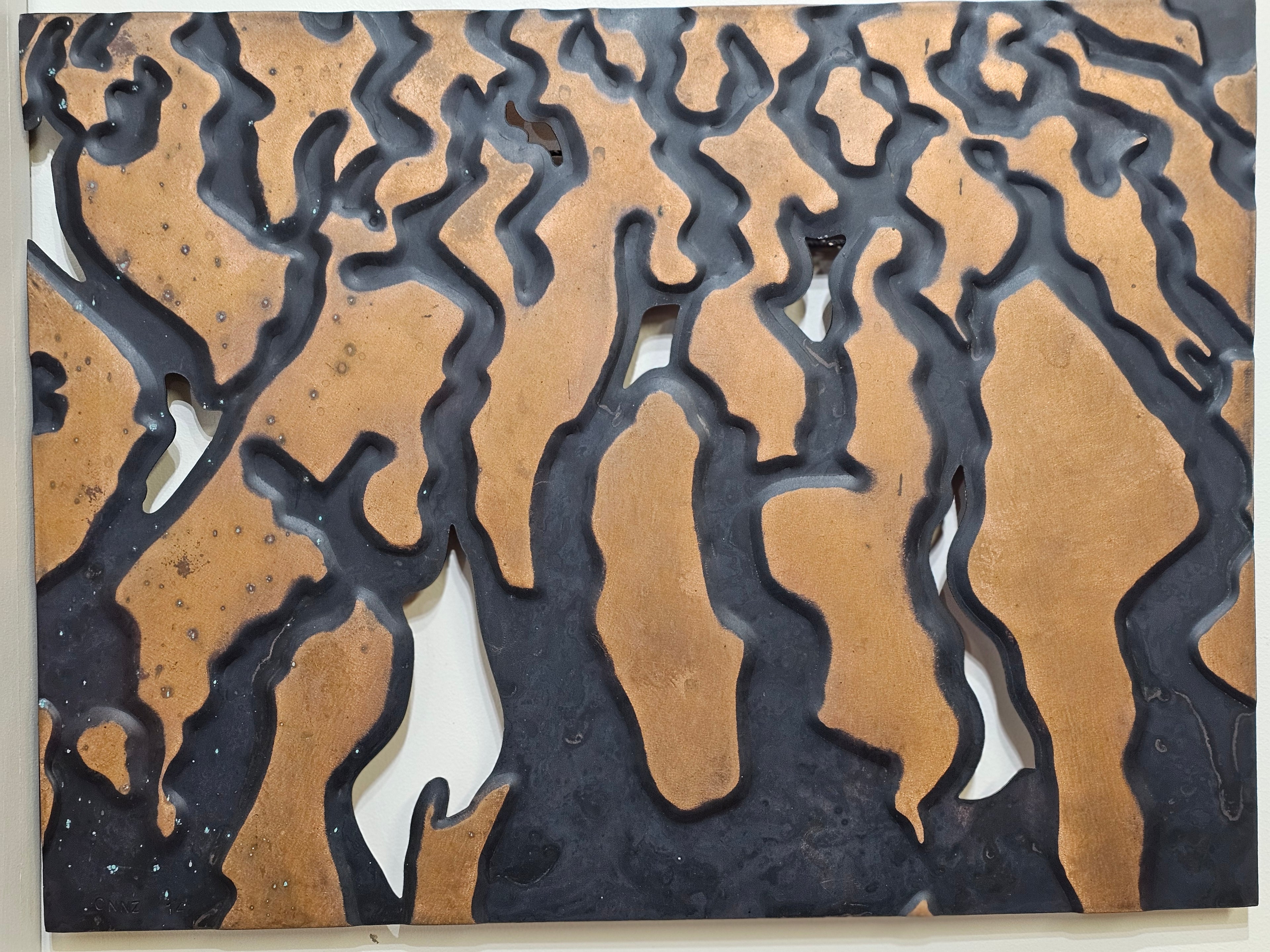 Red Beach - Copper Panels by Rob Onnes