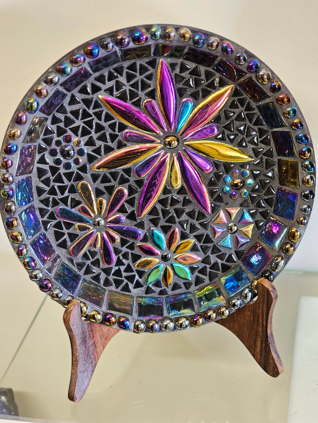 Mosaic Bee Bath - Sold