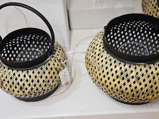 Mila Lantern (Gold & Black)