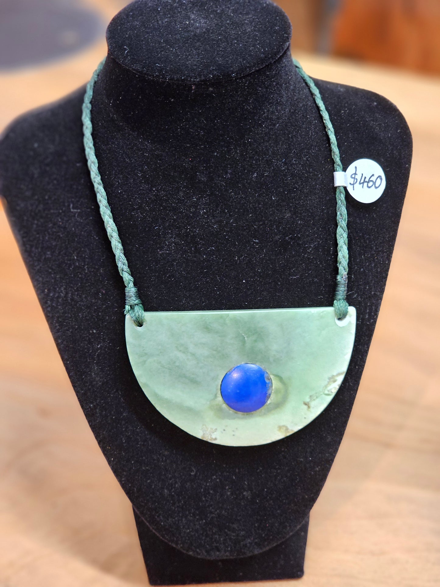 DNA Pounamu Pendant with Lapis