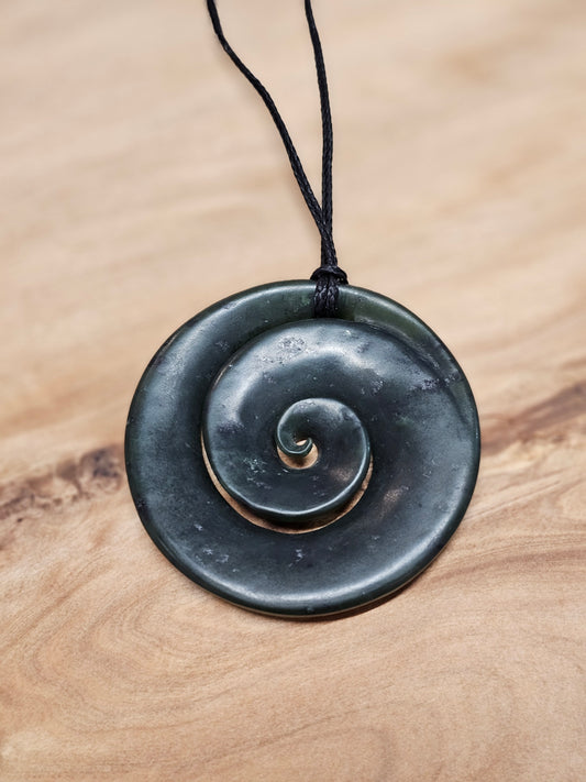 Large Koru Pendant - Pounamu