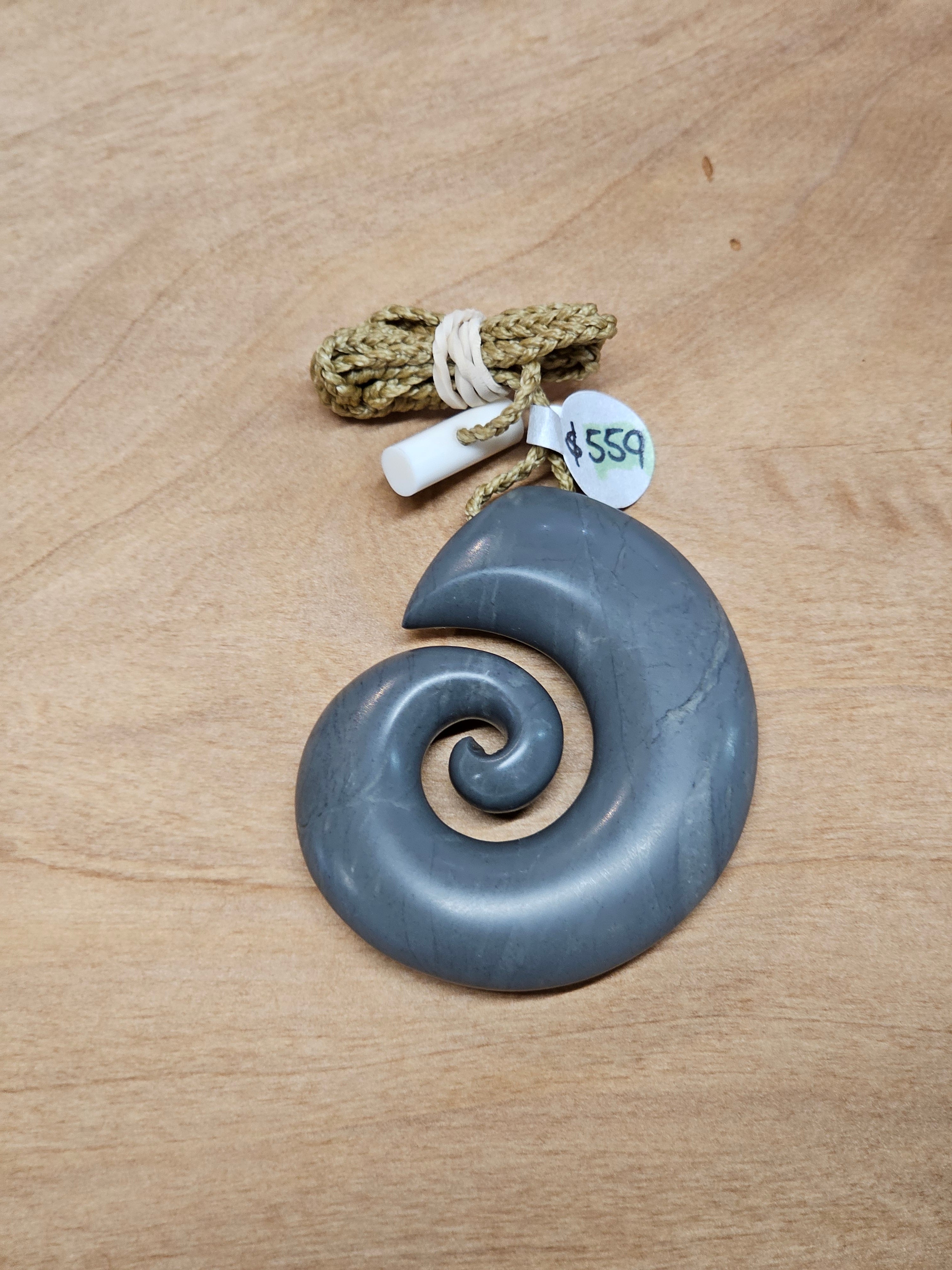 Argillite Koru Pendant