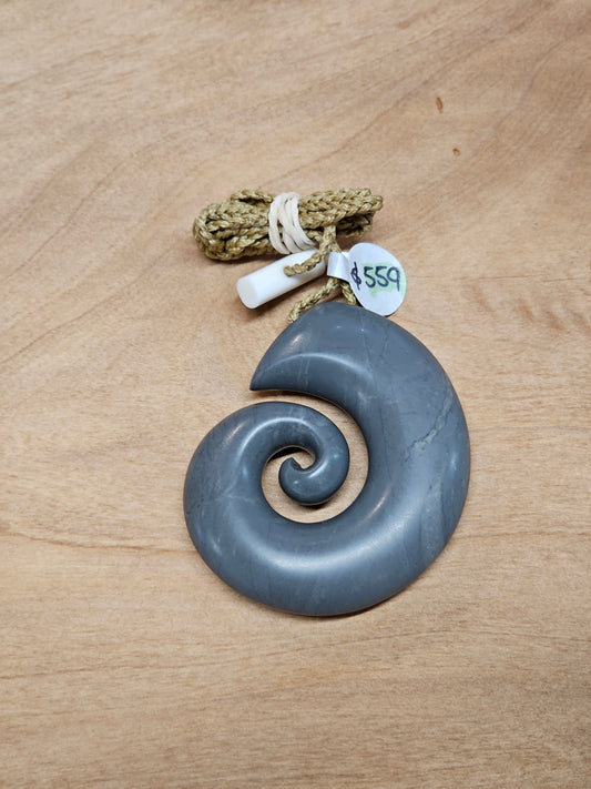 Argillite Koru Pendant