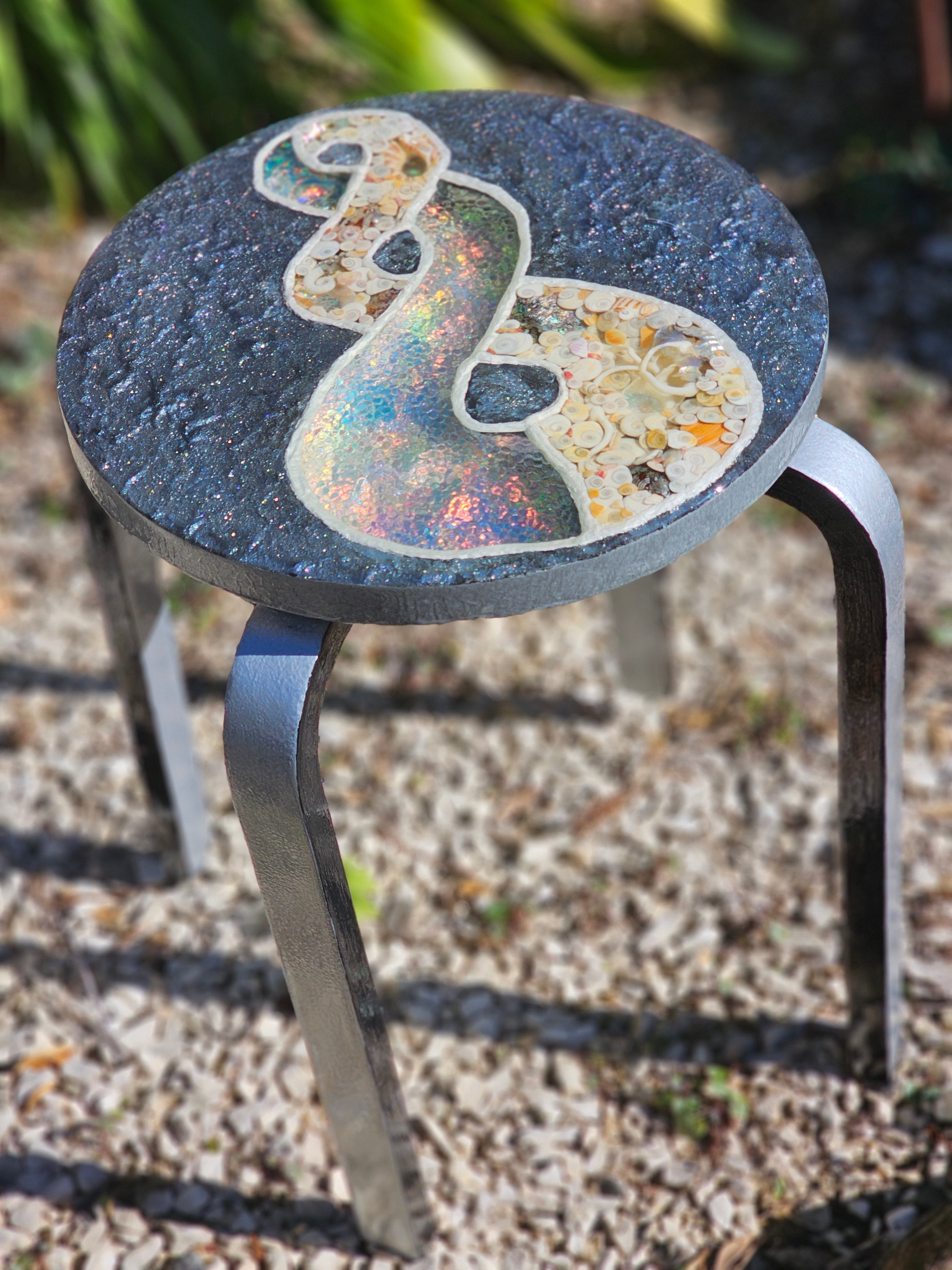 Table - Pikorua, Shells and Glass