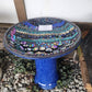 Dark Blue Mosaic Bird Bath