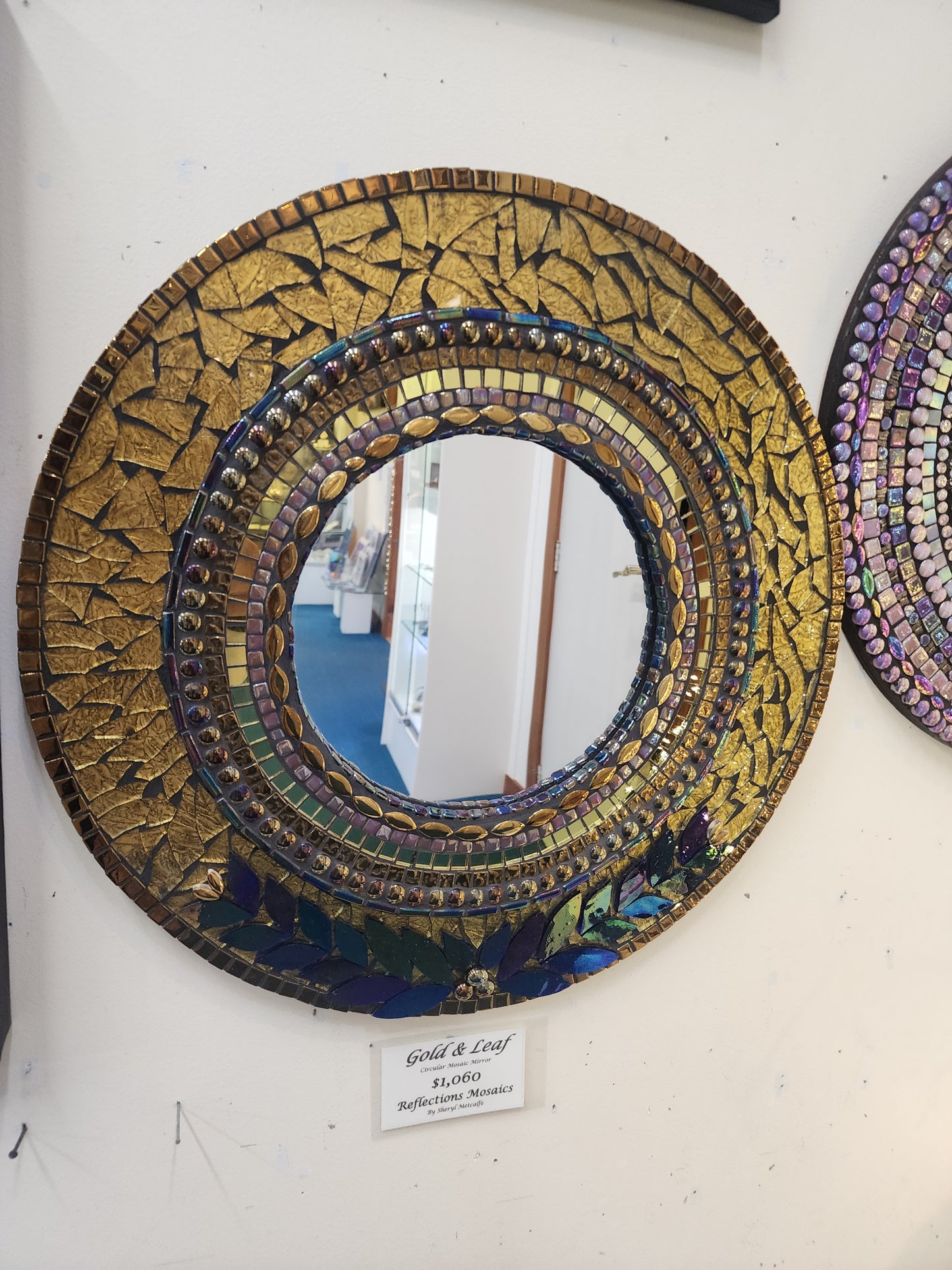 Gold Leaf Mosaic Mirror