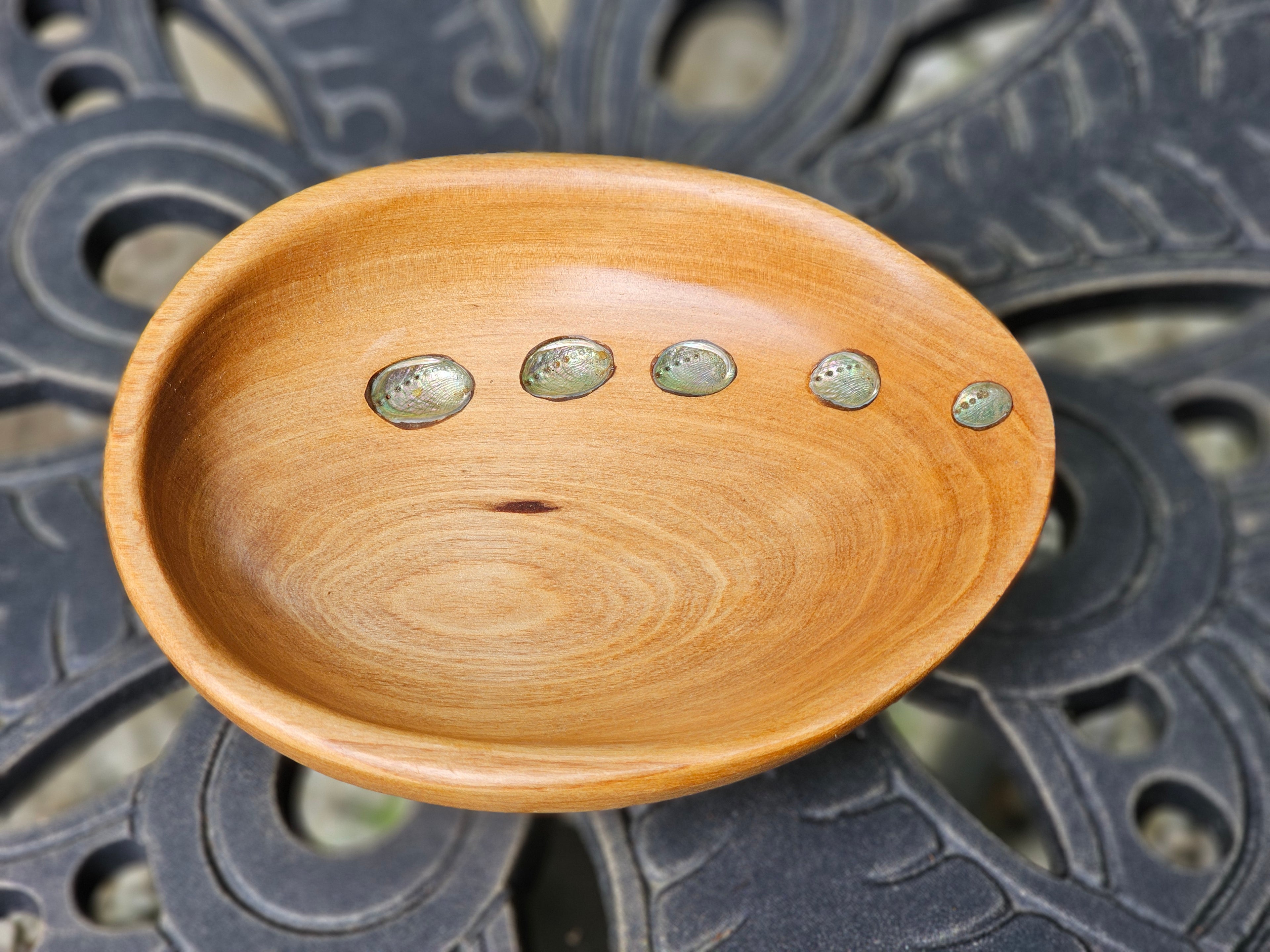 Totara Paua Inlay Bowl