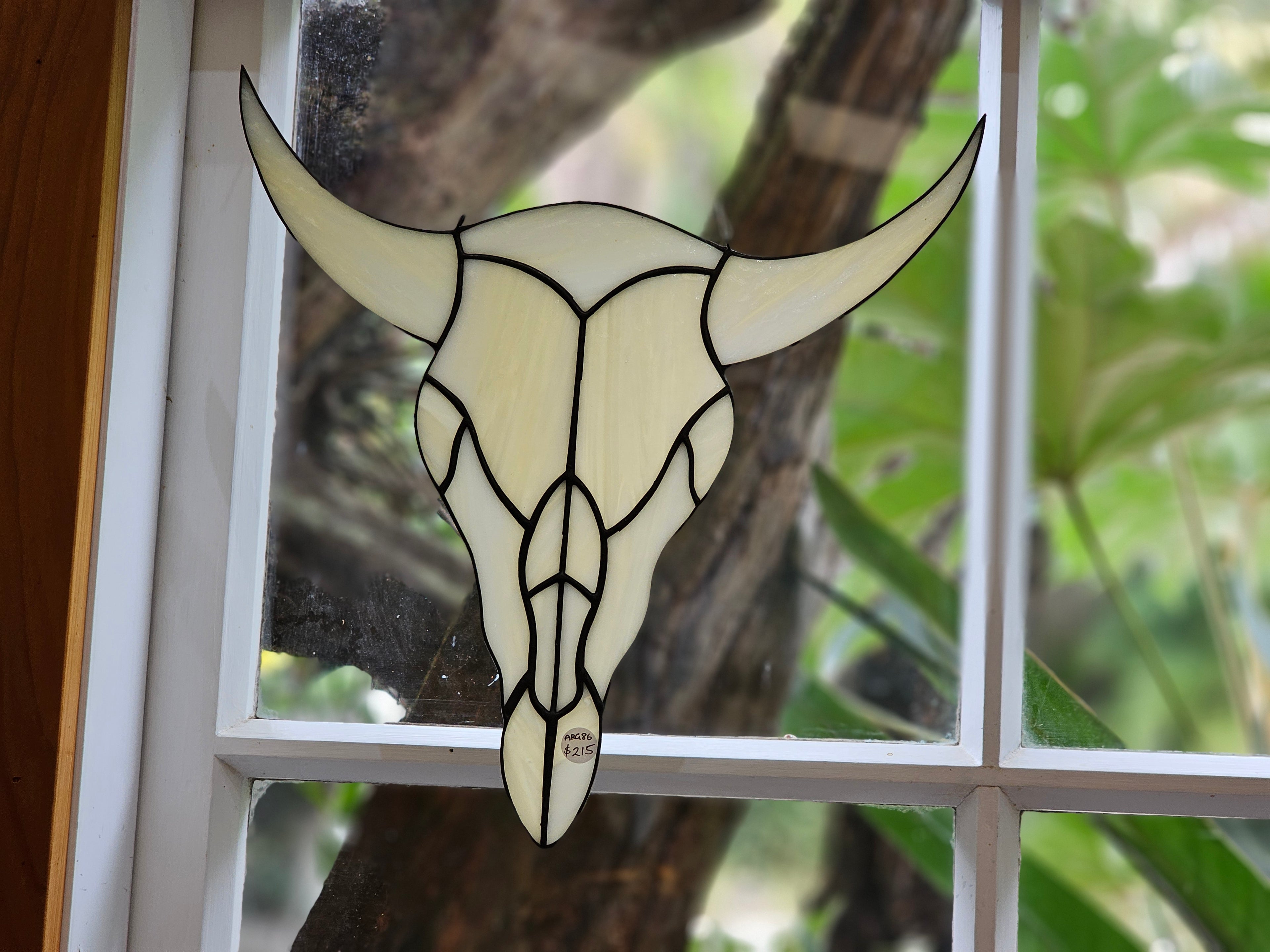 Stained Glass - Cattle Skull