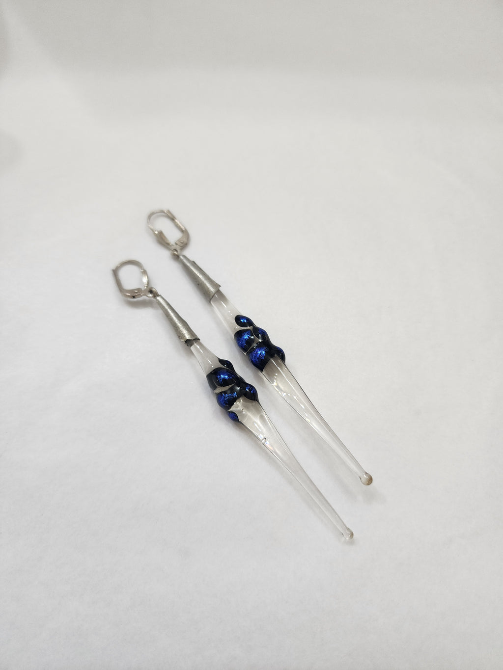 Dichroic Short Fused Teardrop Earring