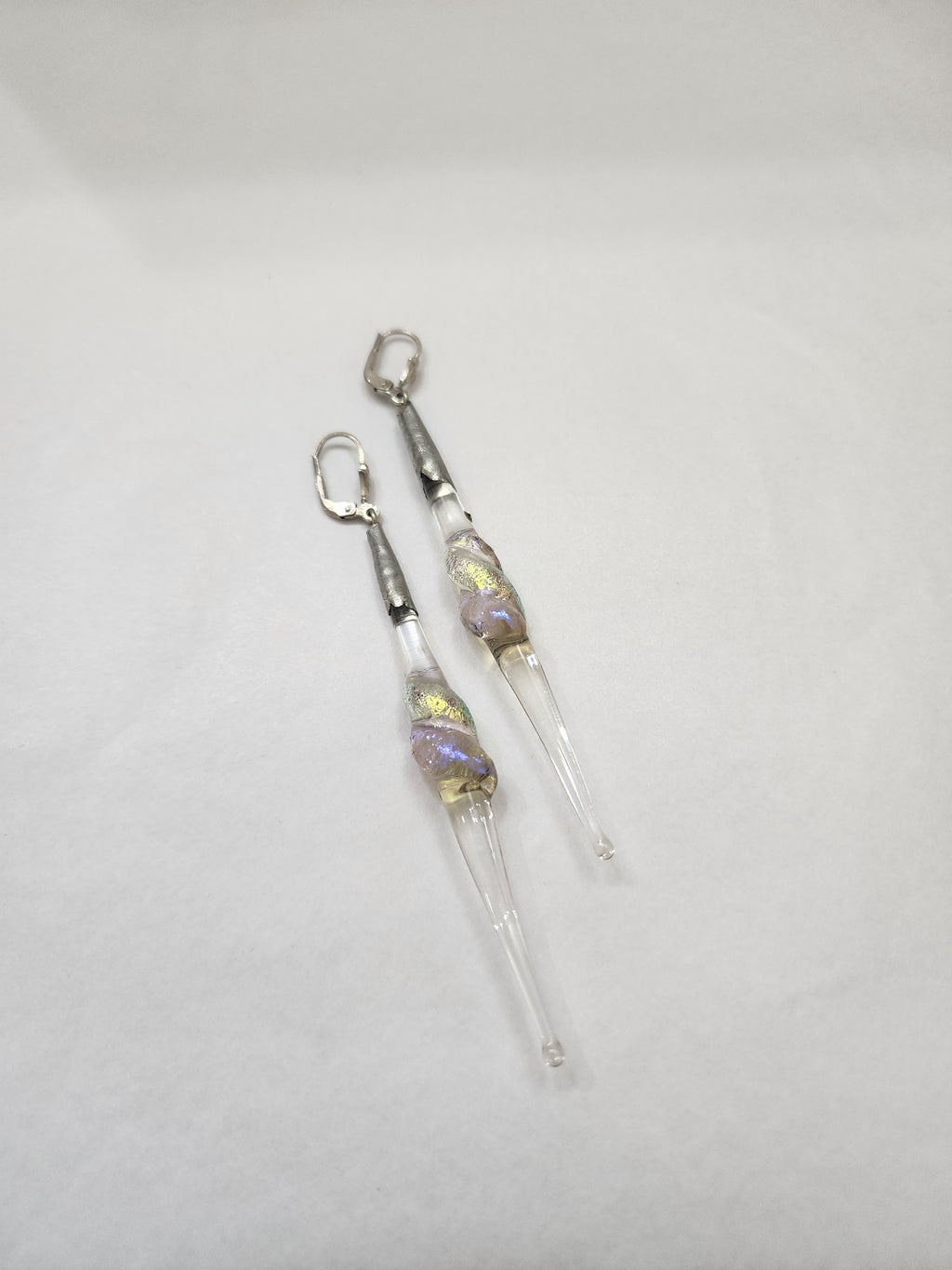 Dichroic Long Fused Longdrop Earring