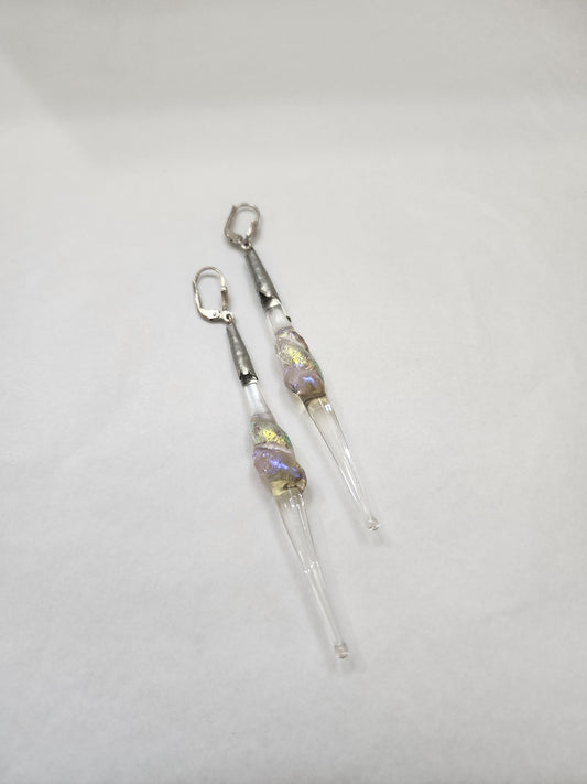 Dichroic Long Fused Longdrop Earring