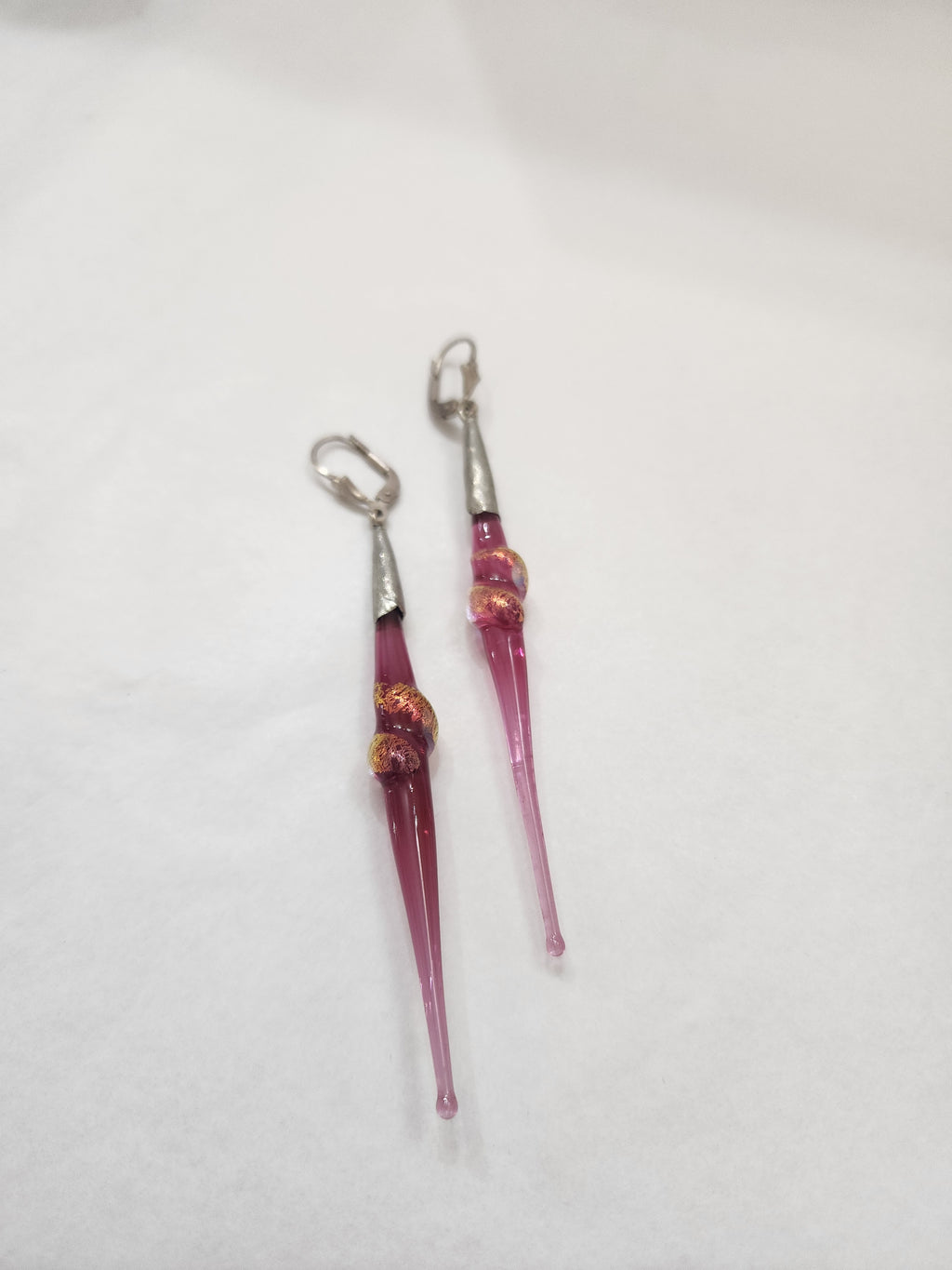 Dichroic Long Fused Longdrop Earring