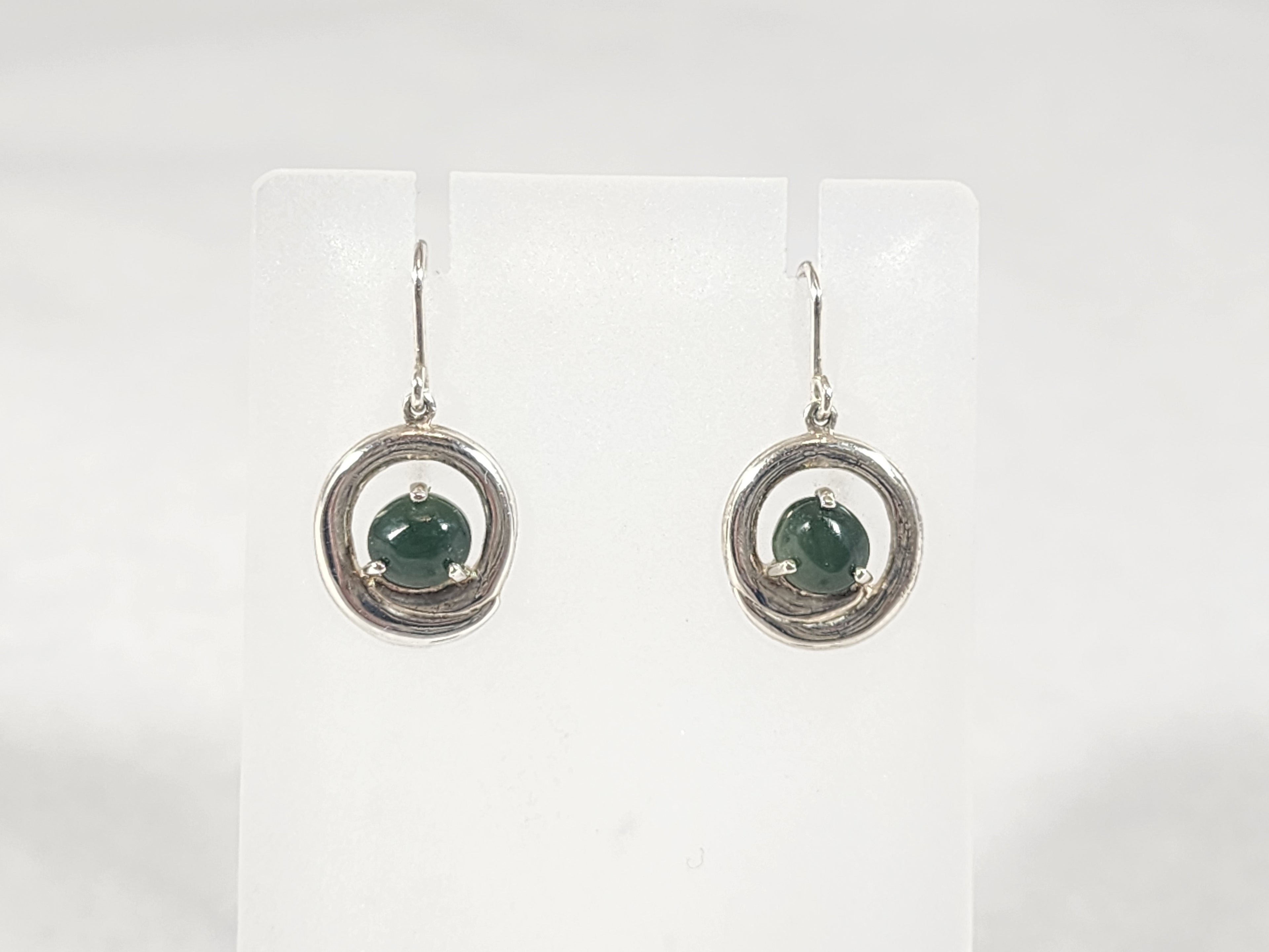 Pounamu Circle in Circle - Earring