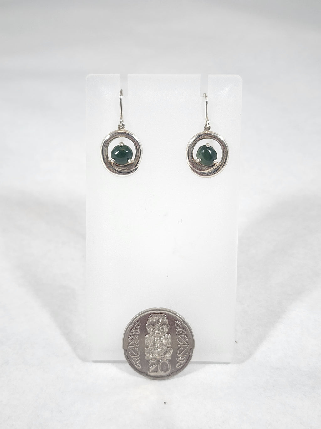 Pounamu Circle in Circle - Earring