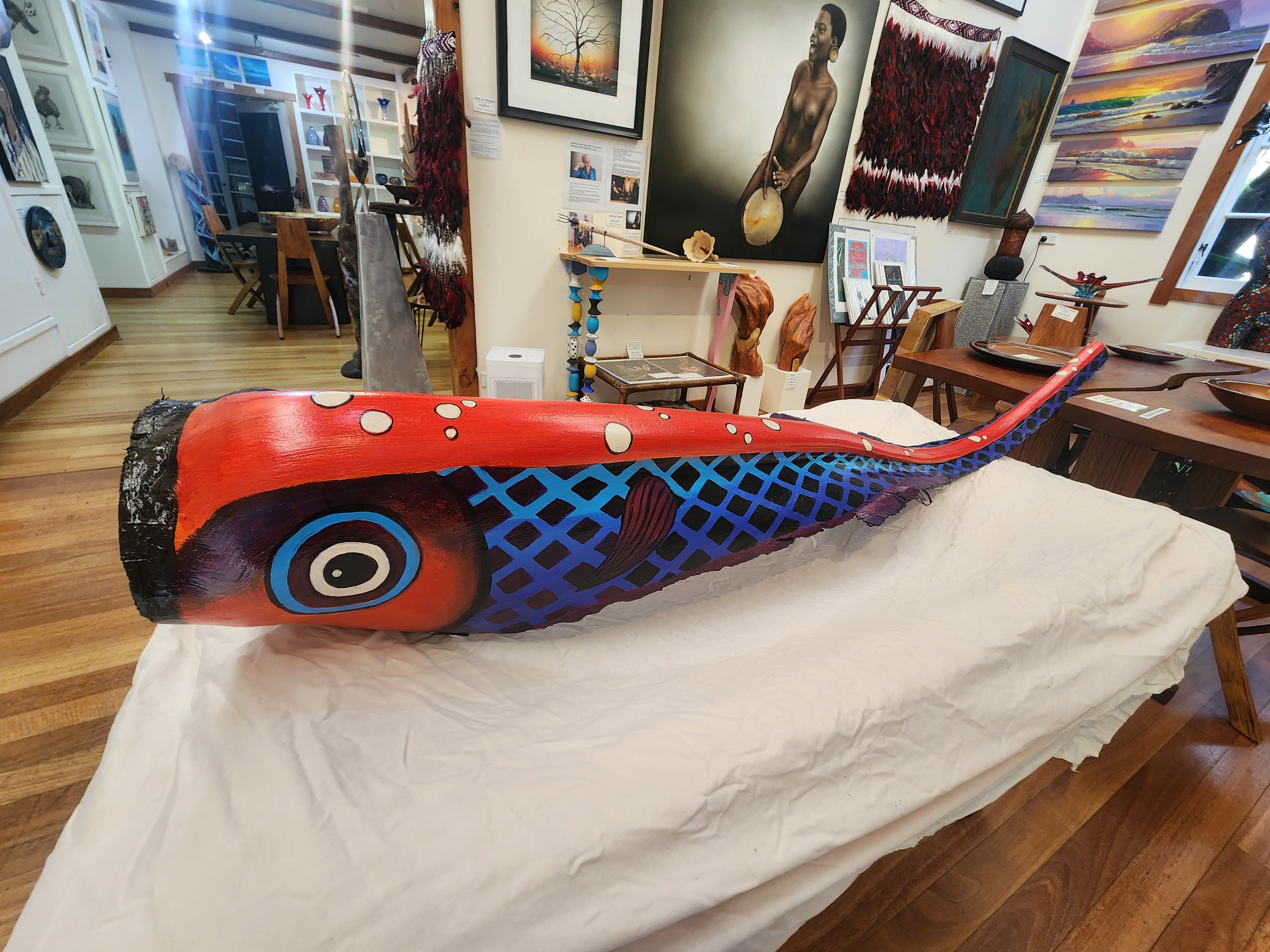 Blue and Red Fish