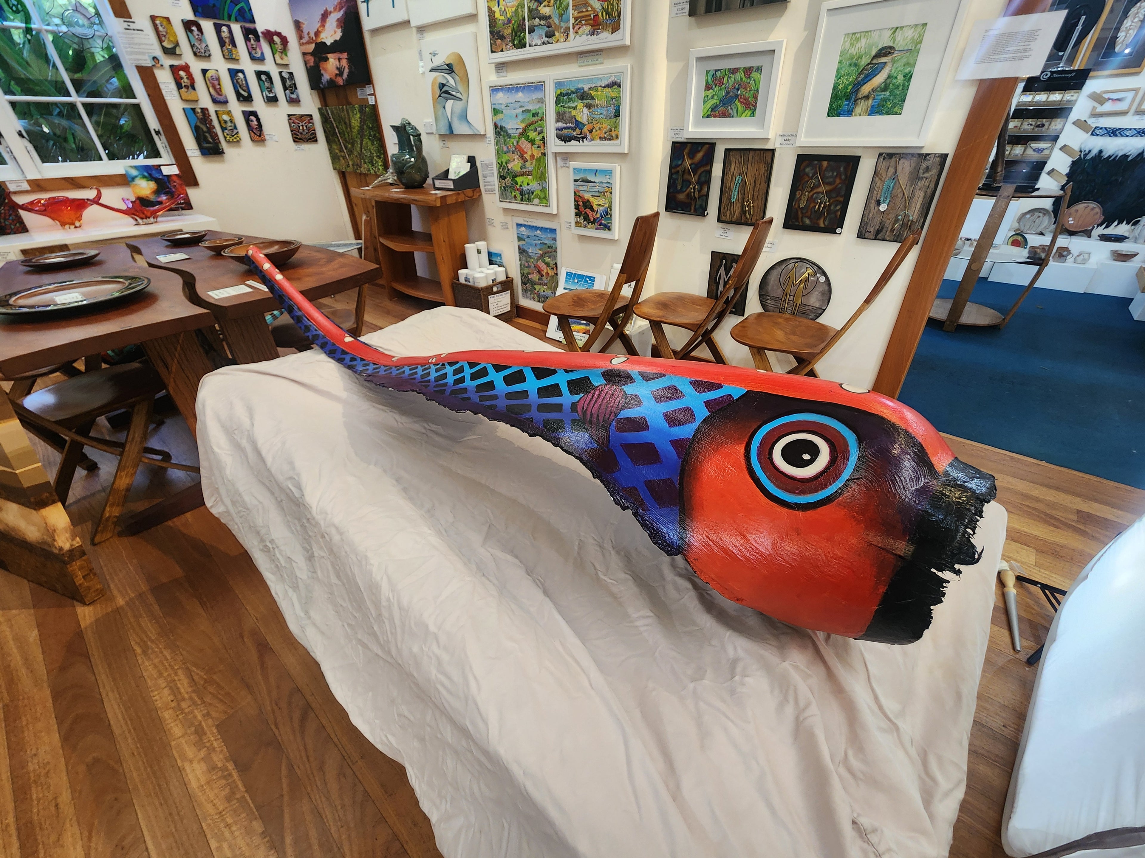 Blue and Red Fish