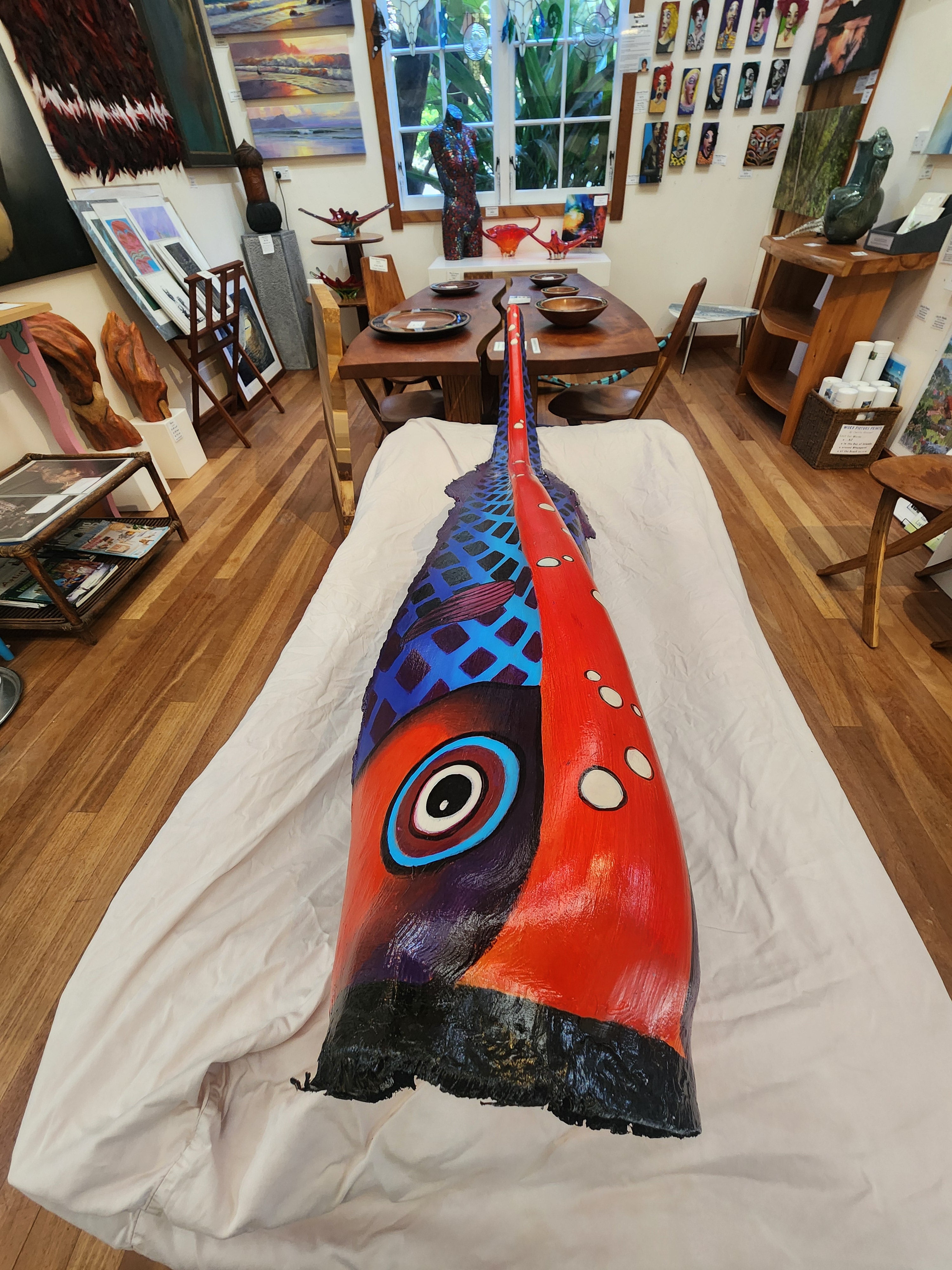 Blue and Red Fish