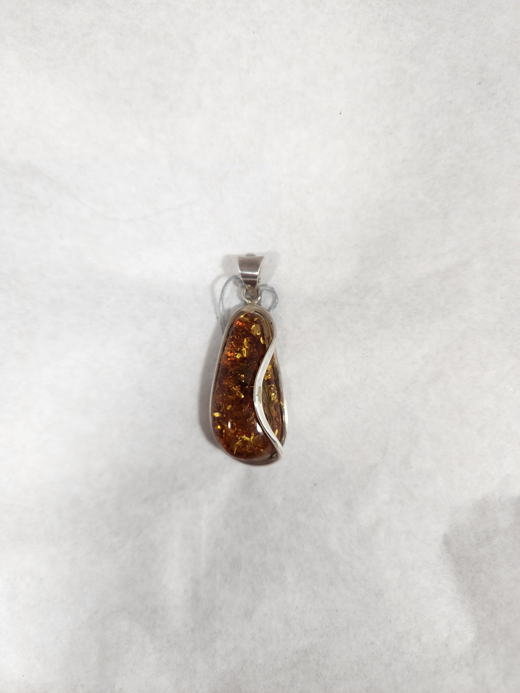 Amber Long Teardrop - Pendant