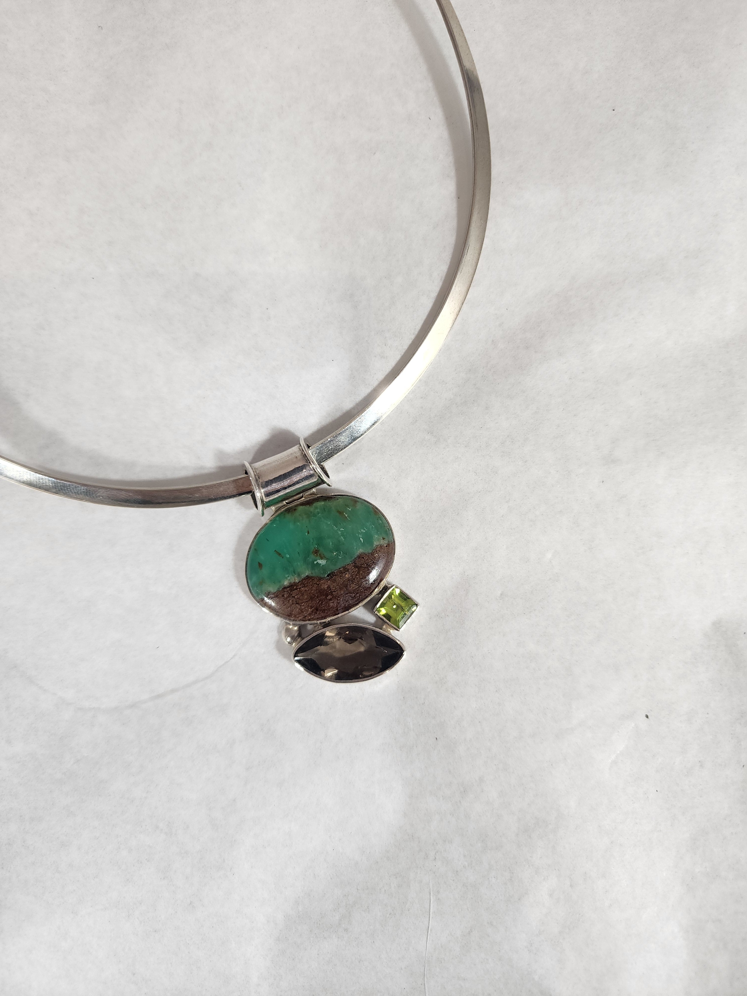 Chrysophase Multi - Pendant
