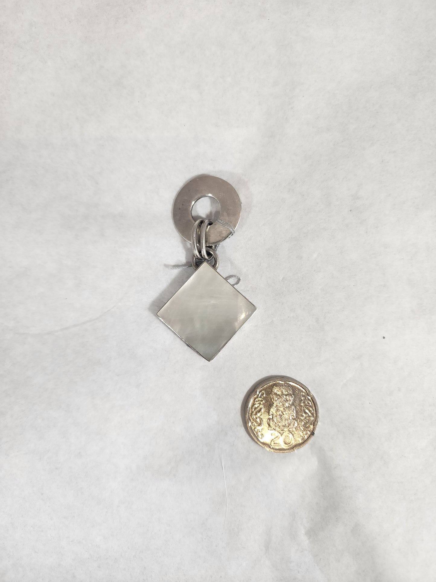 Mother of Pearl Square -  Pendant