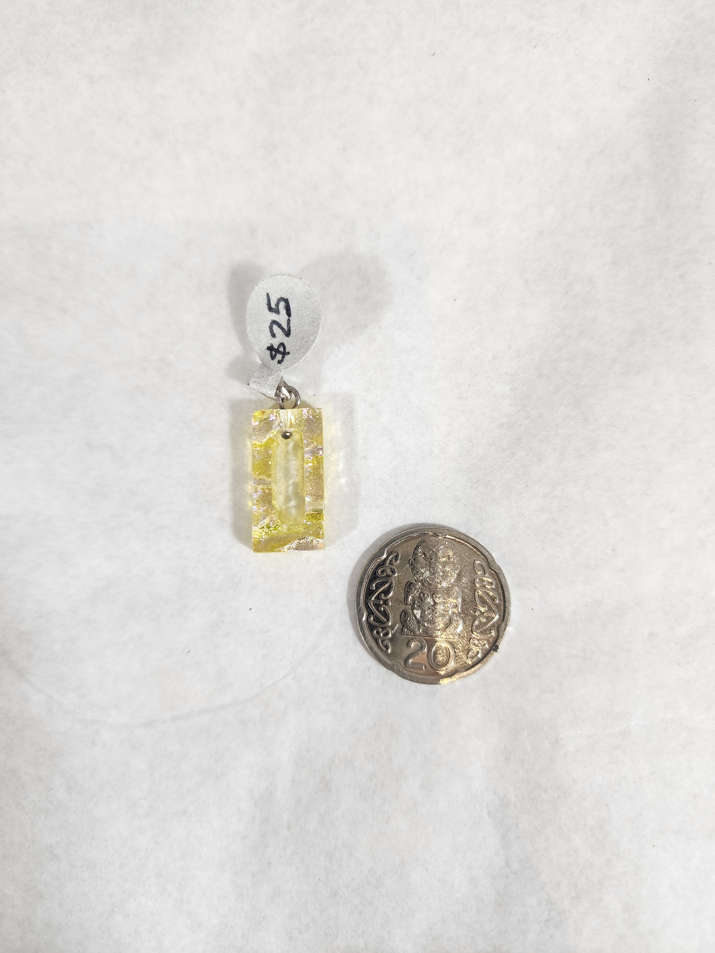 Yellow Small Rectangle Pendant