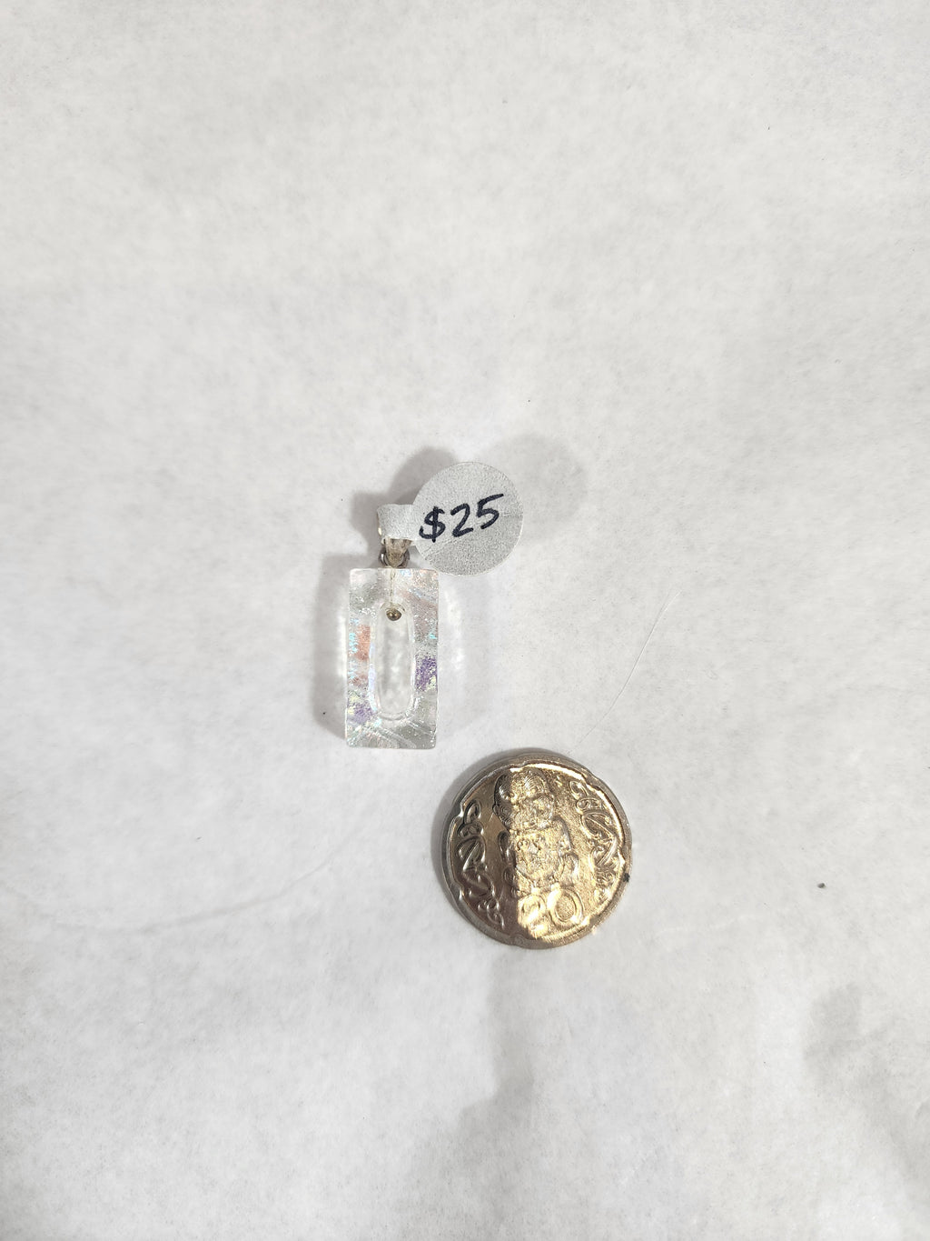 White Small Rectangle Pendant