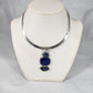3 Stone Blue Lapis & Agate - Pendant